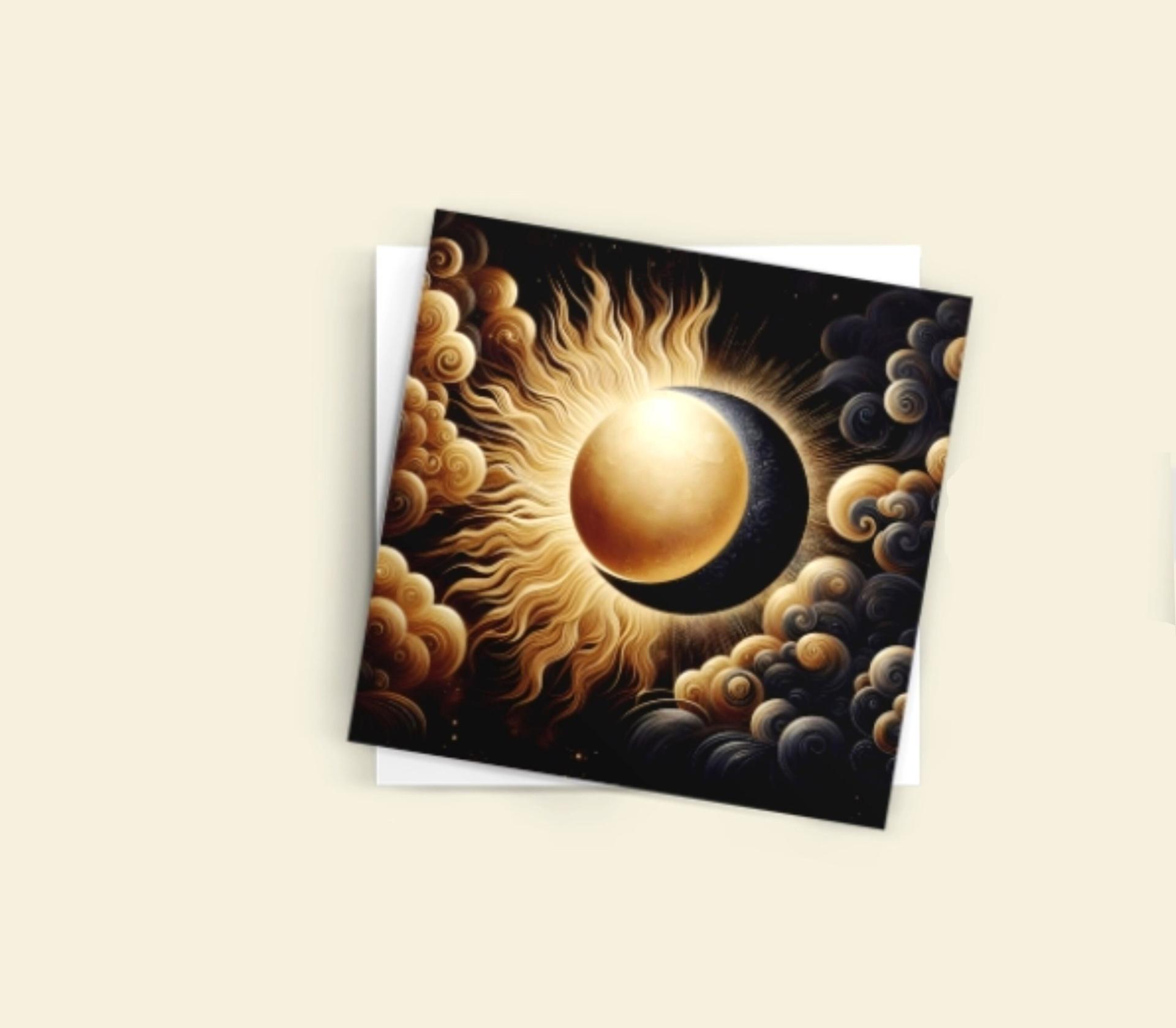 Sun and Moon - Greeting Cards