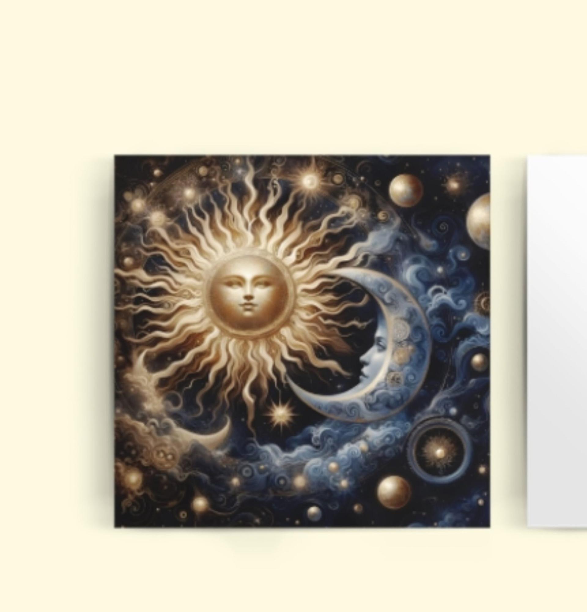 Sun and Moon - Greeting Cards