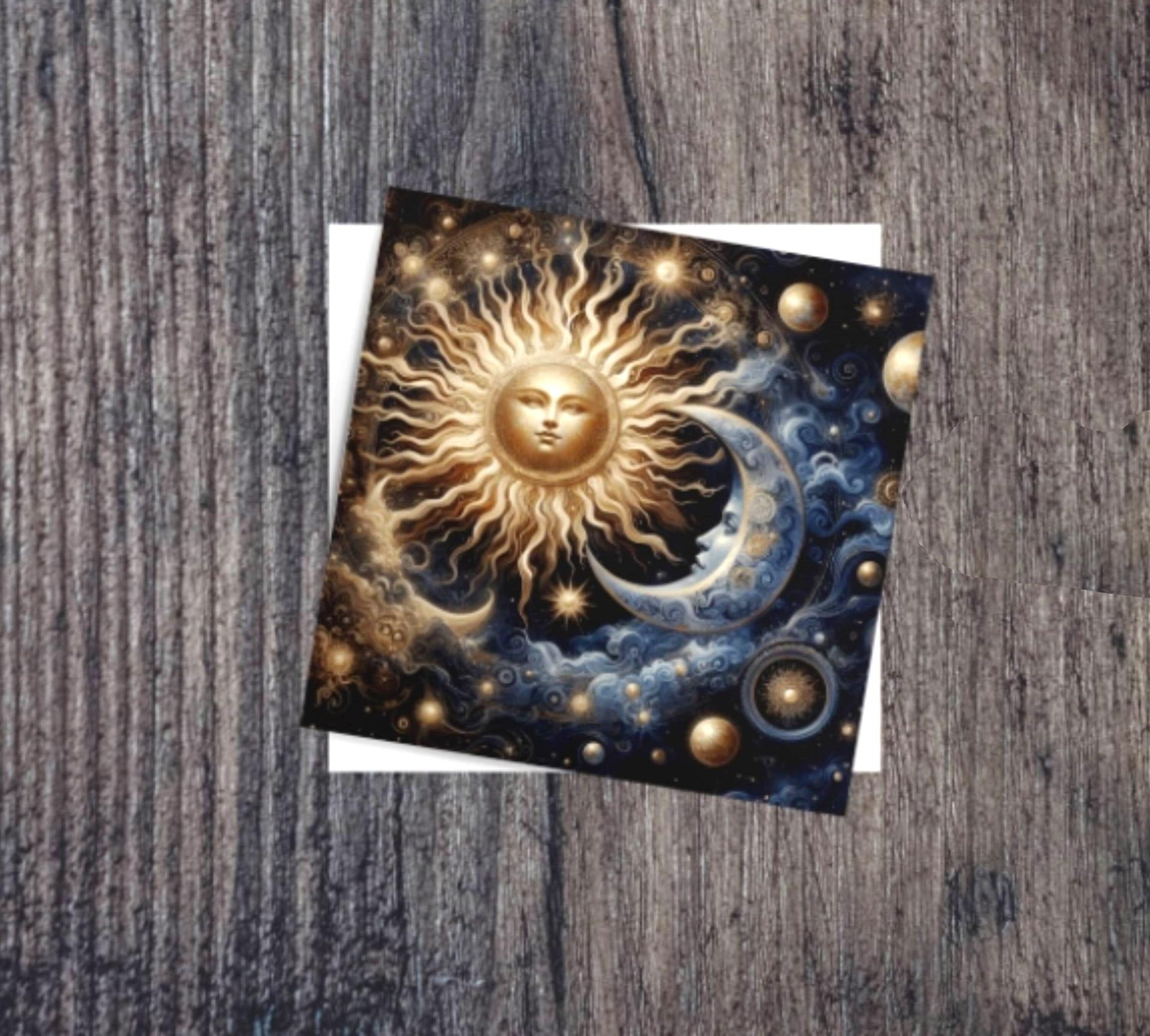 Sun and Moon - Greeting Cards