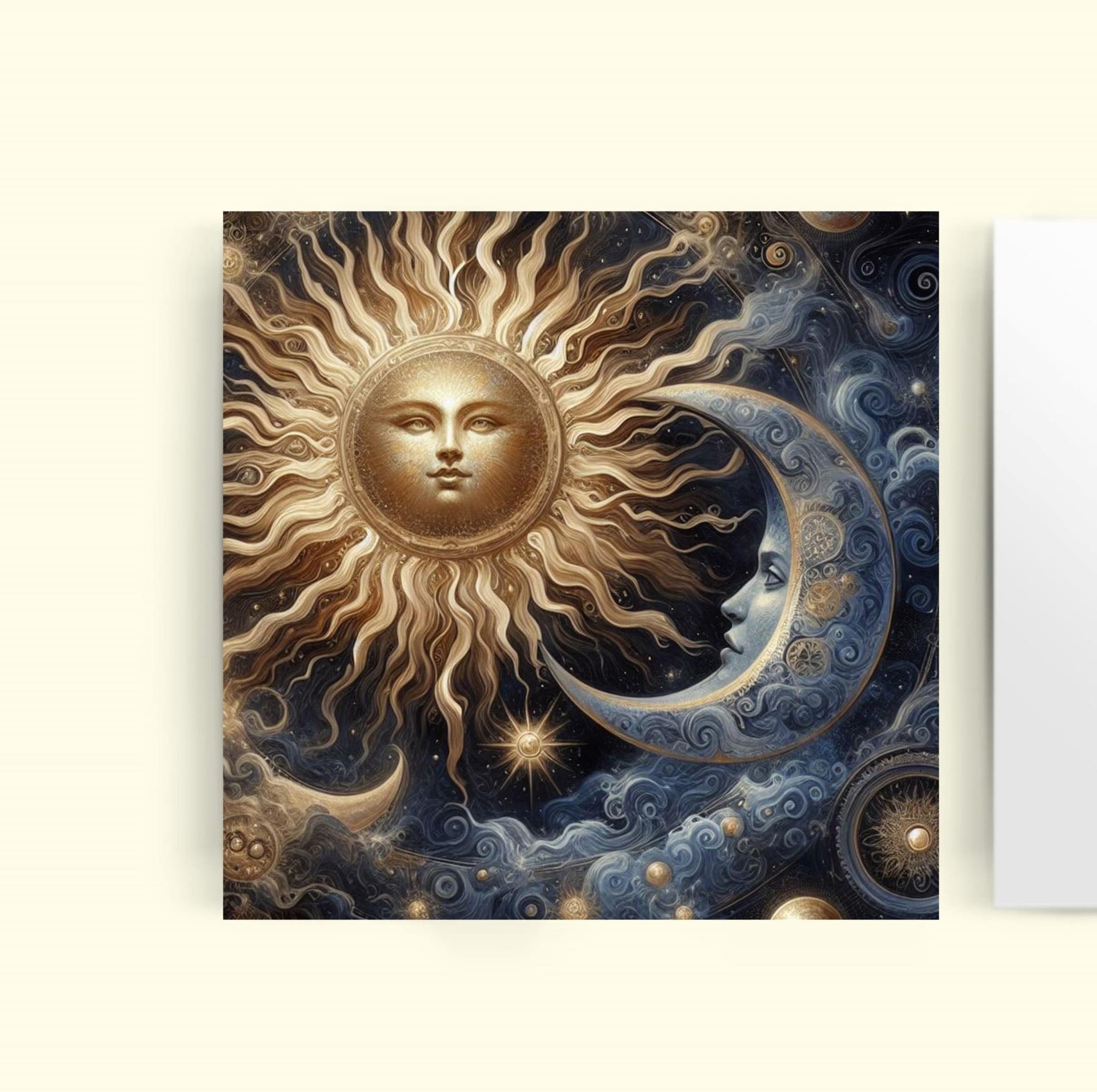 Sun and Moon - Greeting Cards