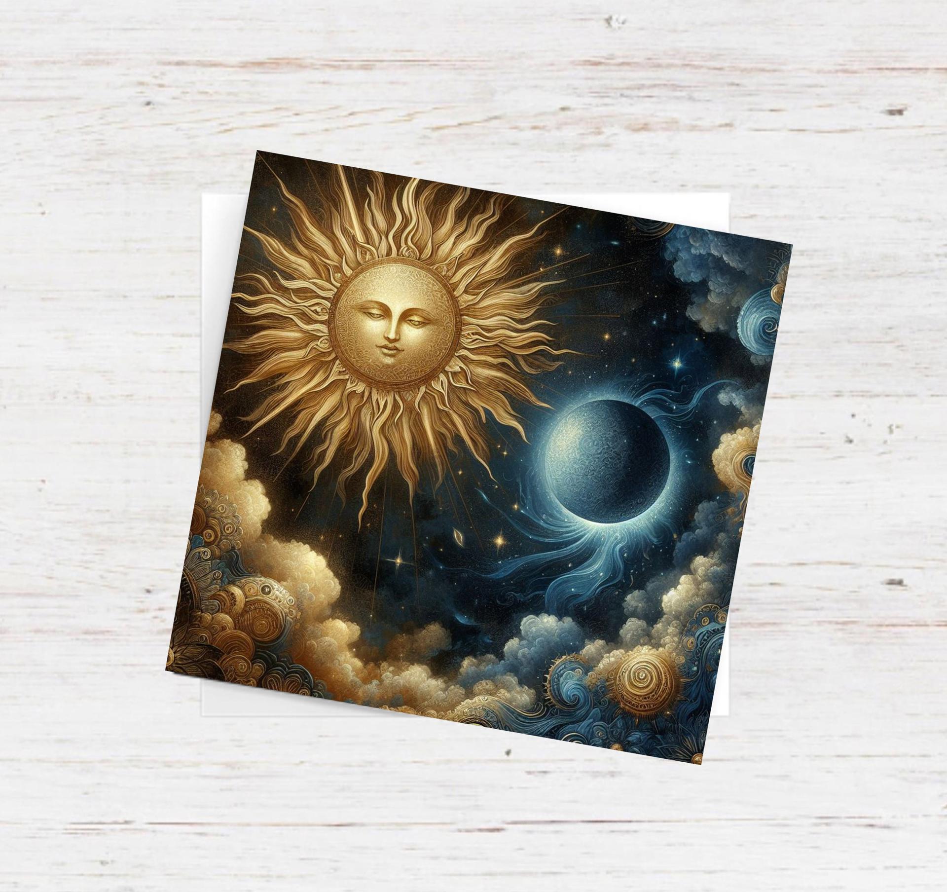 Sun and Moon - Greeting Cards