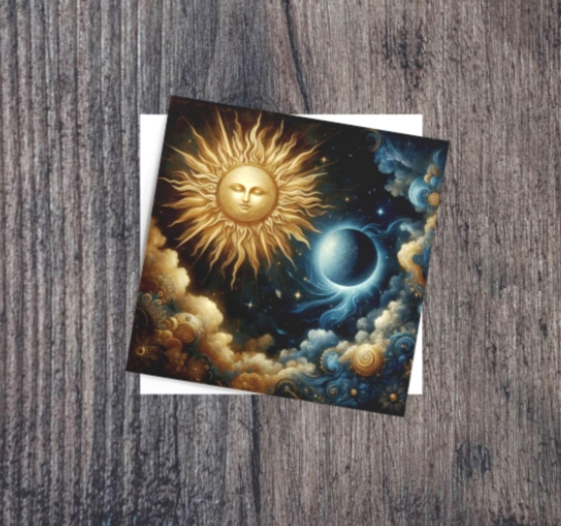 Sun and Moon - Greeting Cards