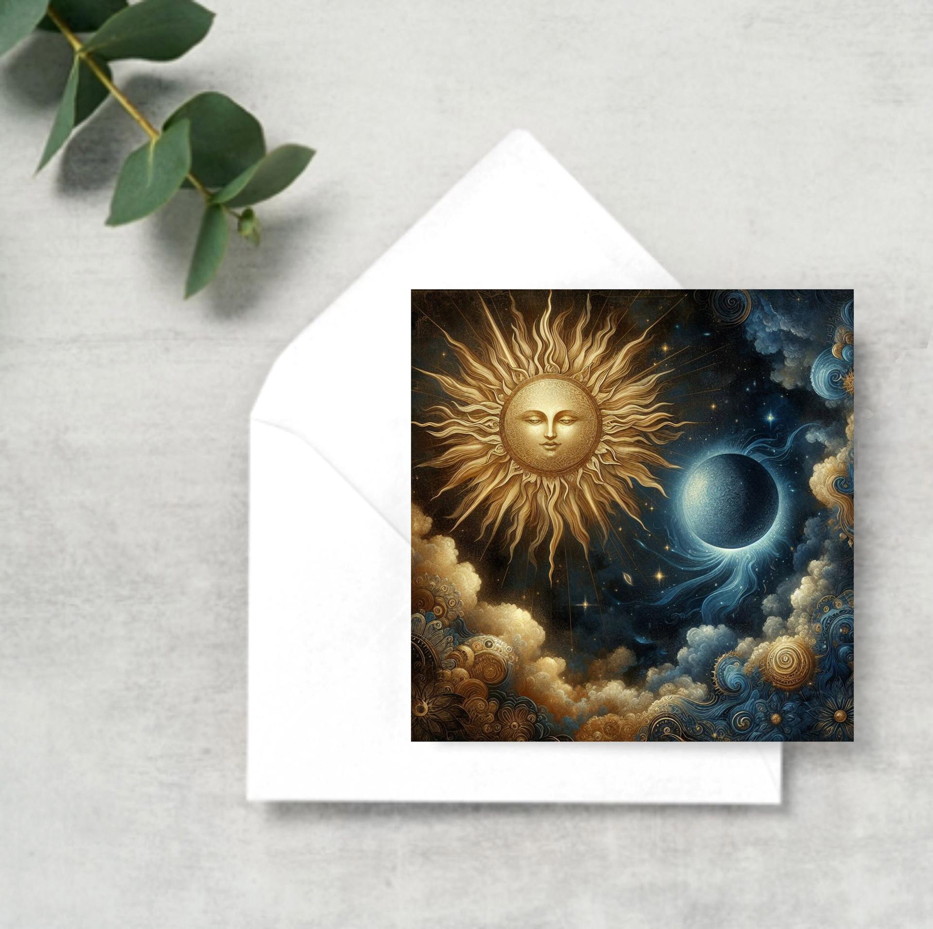 Sun and Moon - Greeting Cards