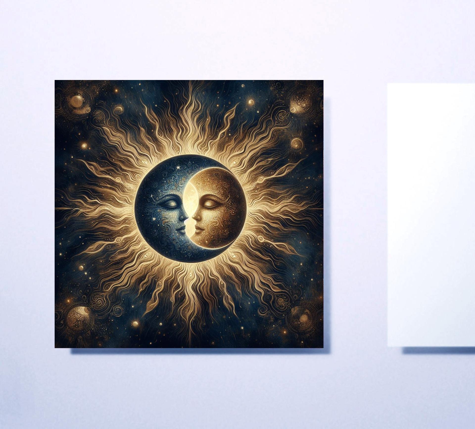 Sun and Moon - Greeting Cards