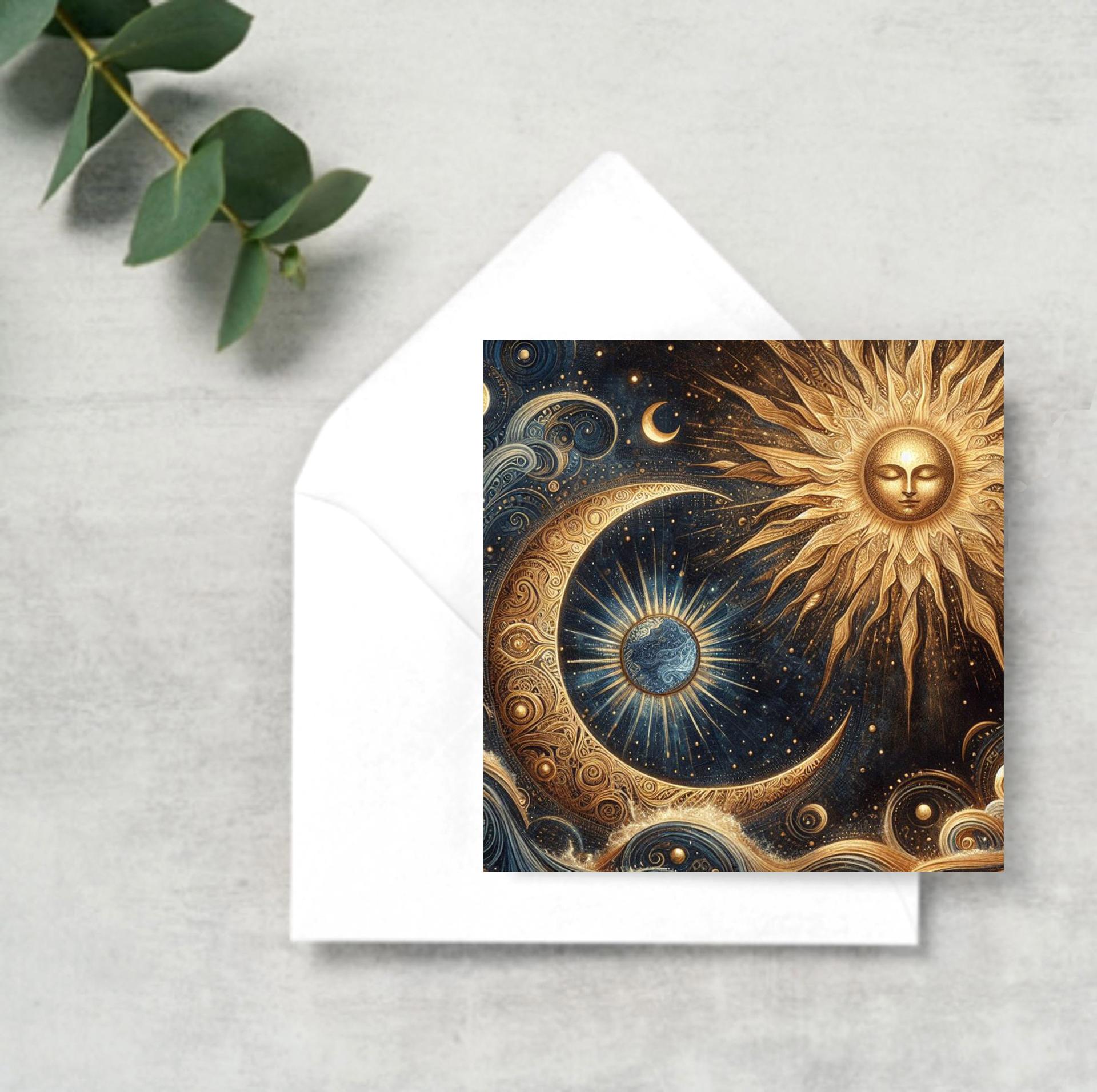 Sun and Moon - Greeting Cards