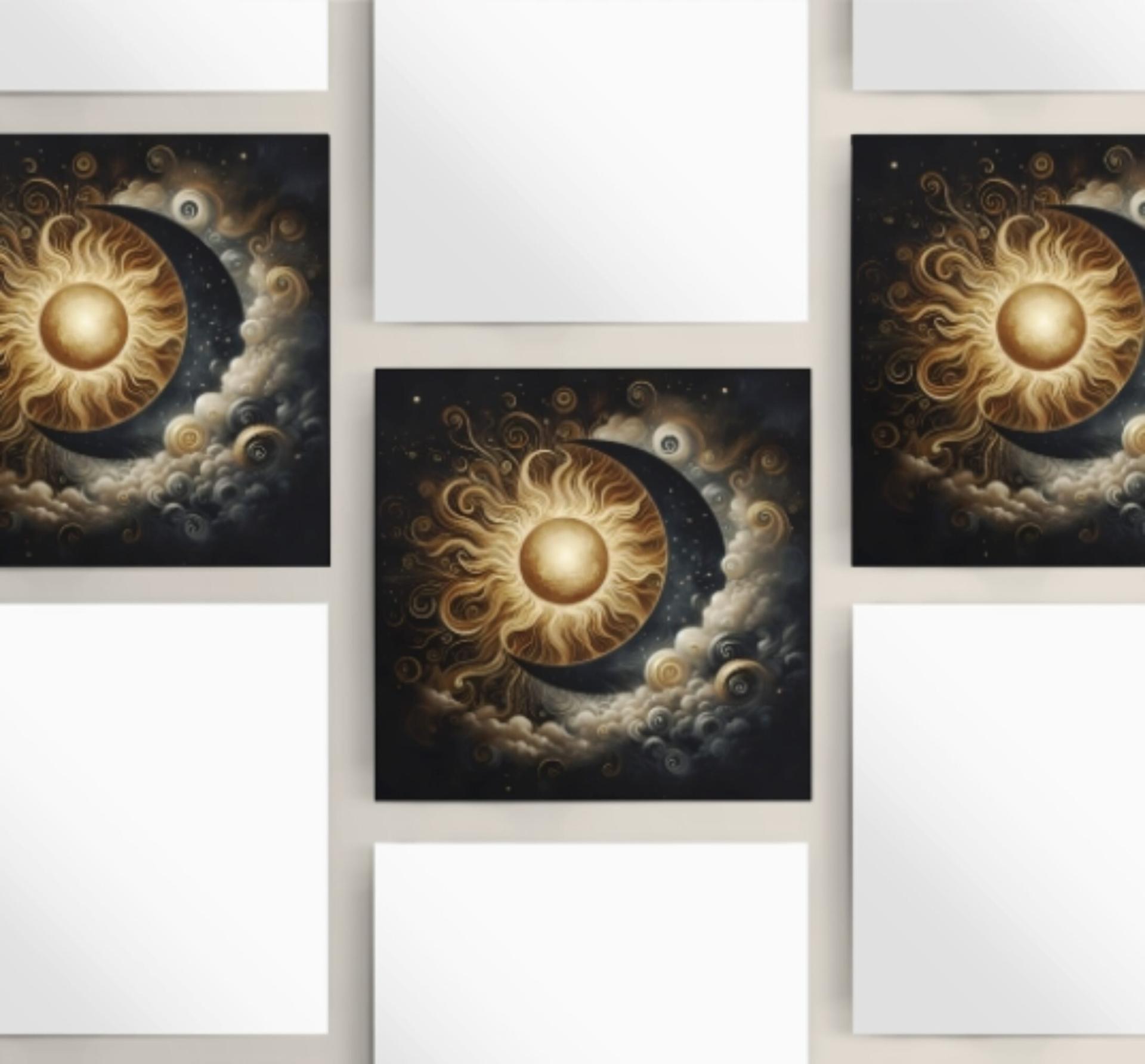 Sun and Moon - Greeting Cards