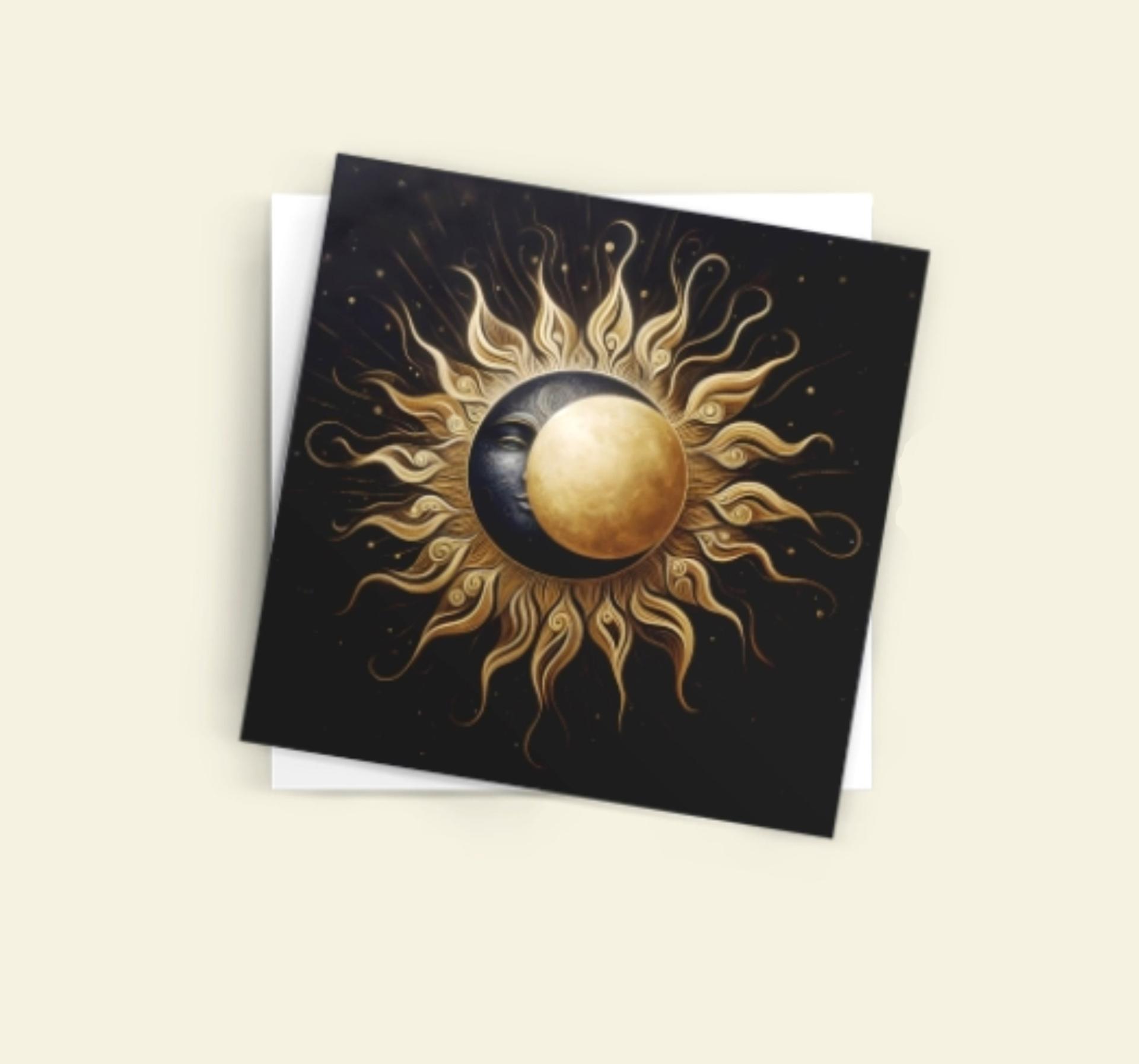 Sun and Moon - Greeting Cards