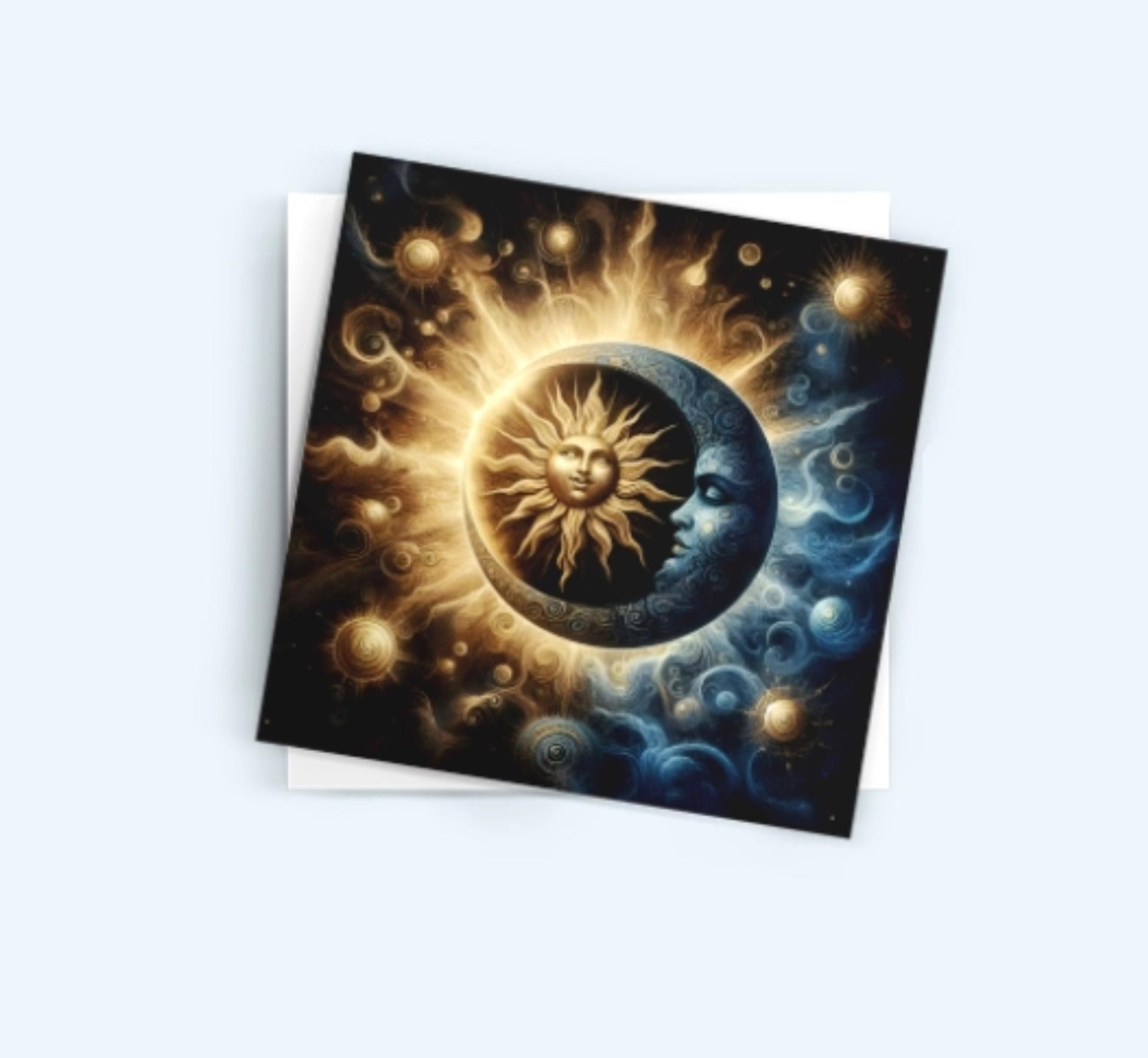 Sun and Moon - Greeting Cards