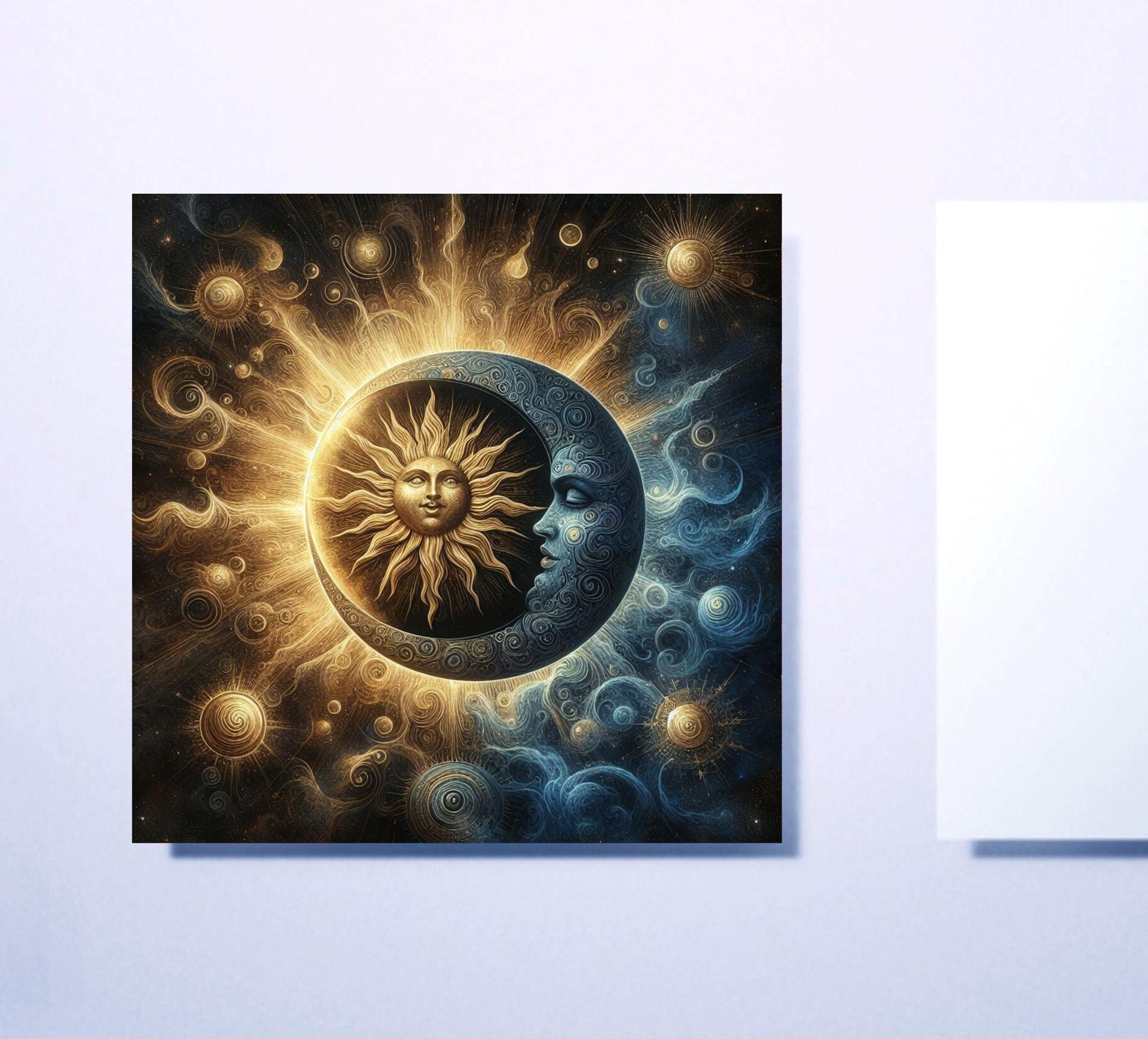 Sun and Moon - Greeting Cards