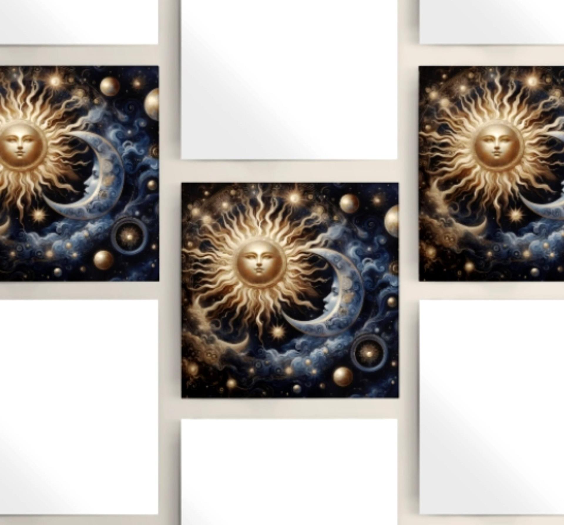 Sun and Moon - Greeting Cards