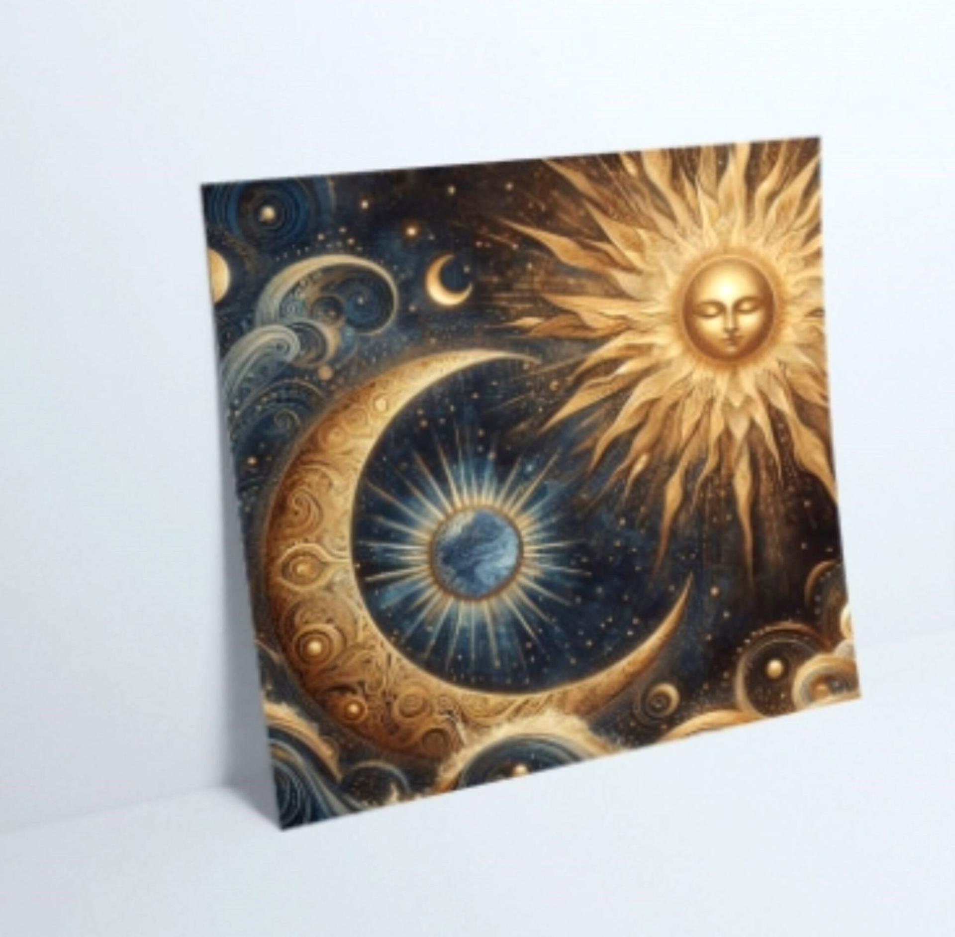 Sun and Moon - Greeting Cards