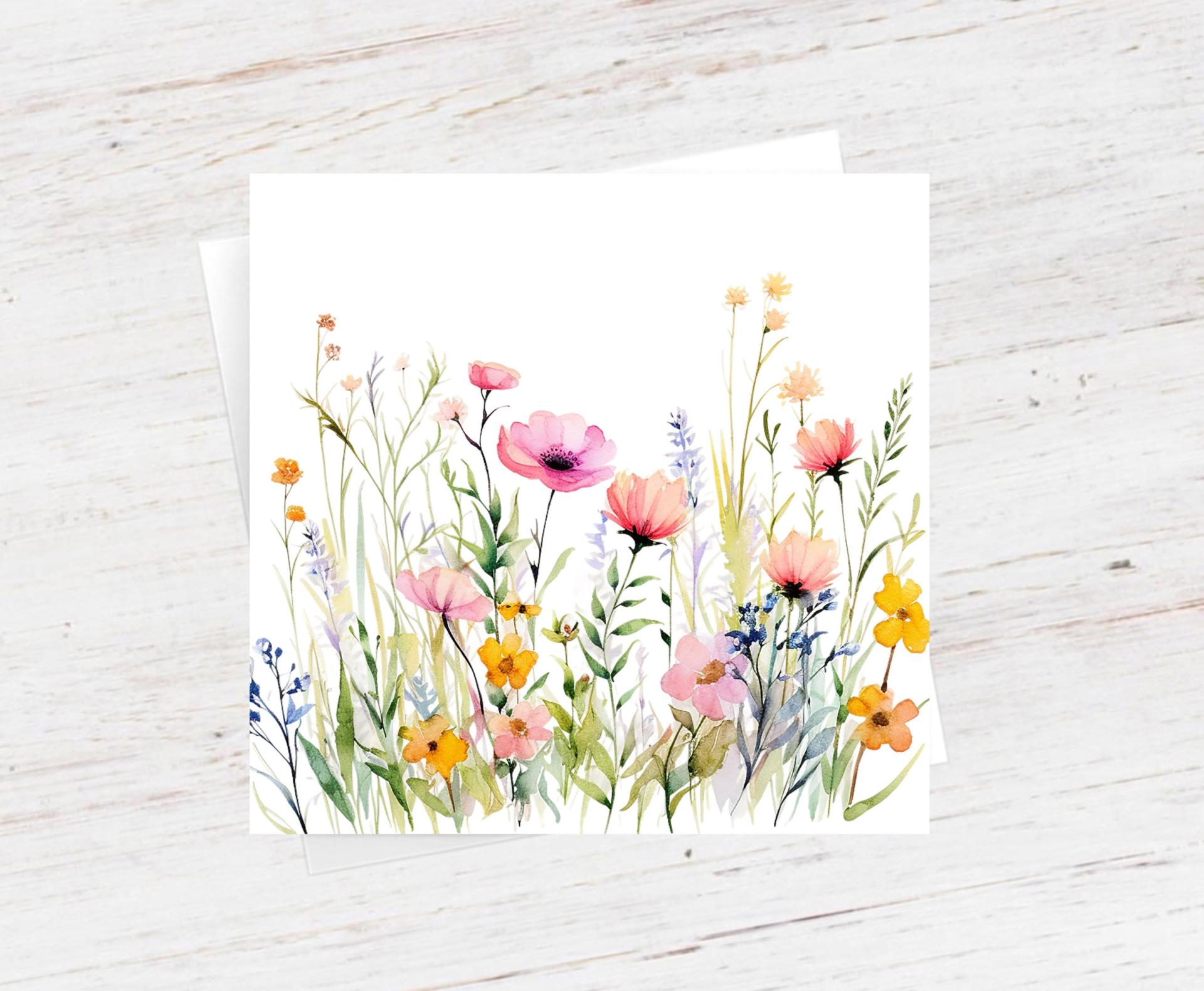 Wildflowers - Single Card or Bulk 10 Pack of Gift Cards