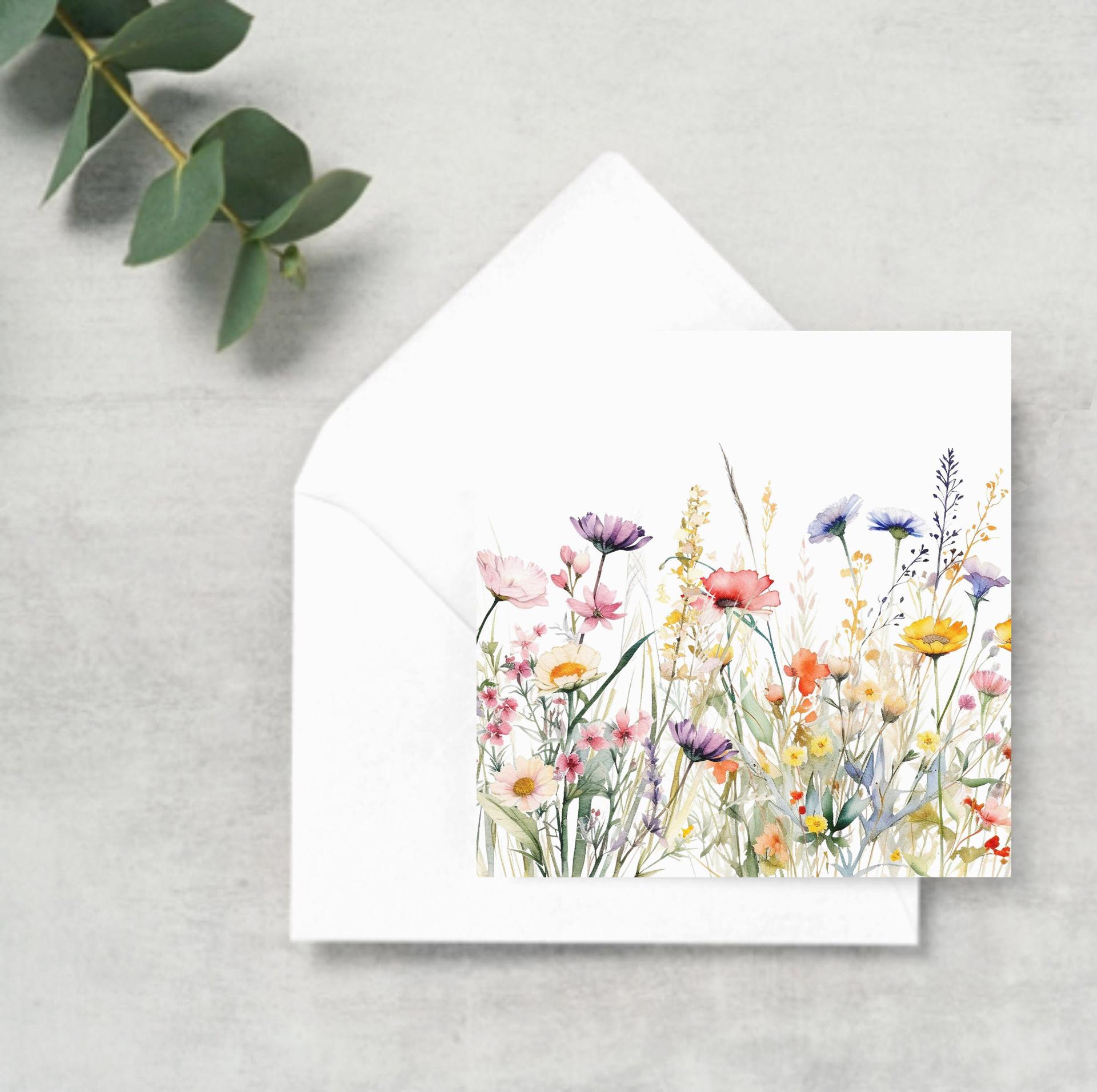 Wildflowers - Single Card or Bulk 10 Pack of Gift Cards