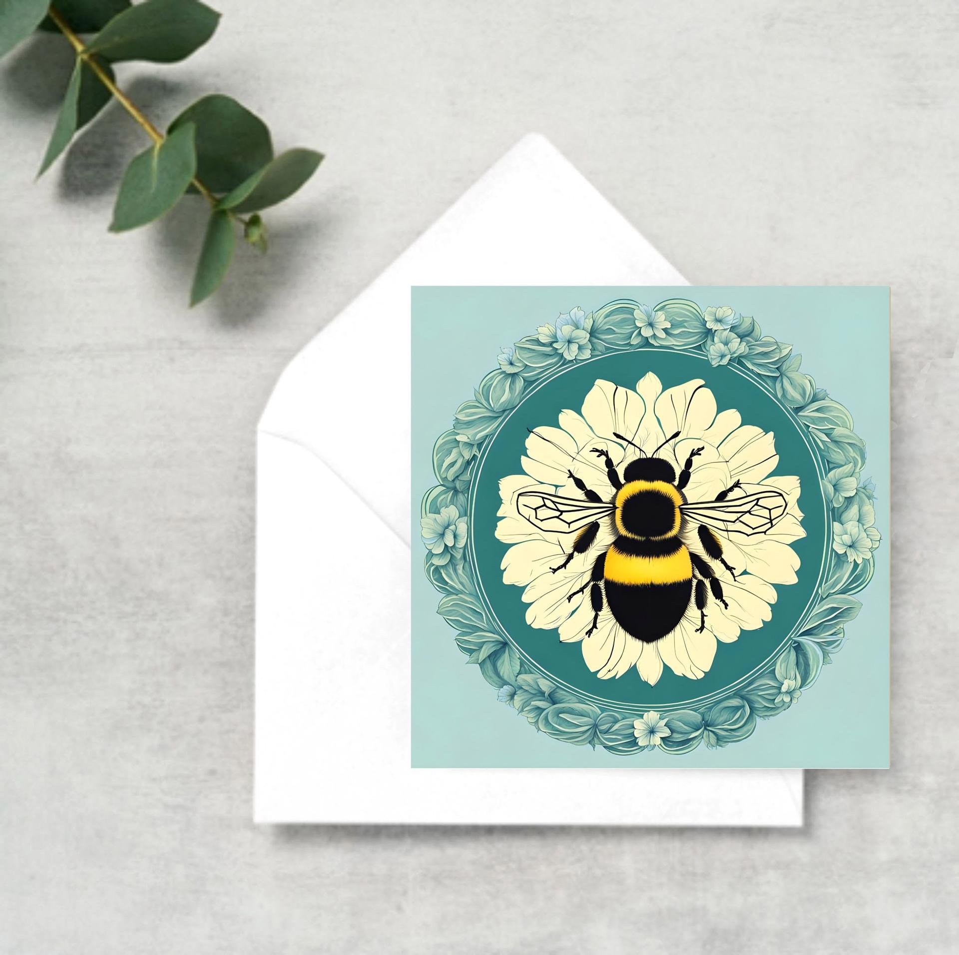 Bumble Bee Cards, Large Note Card, Invites, Birthday, Money Card