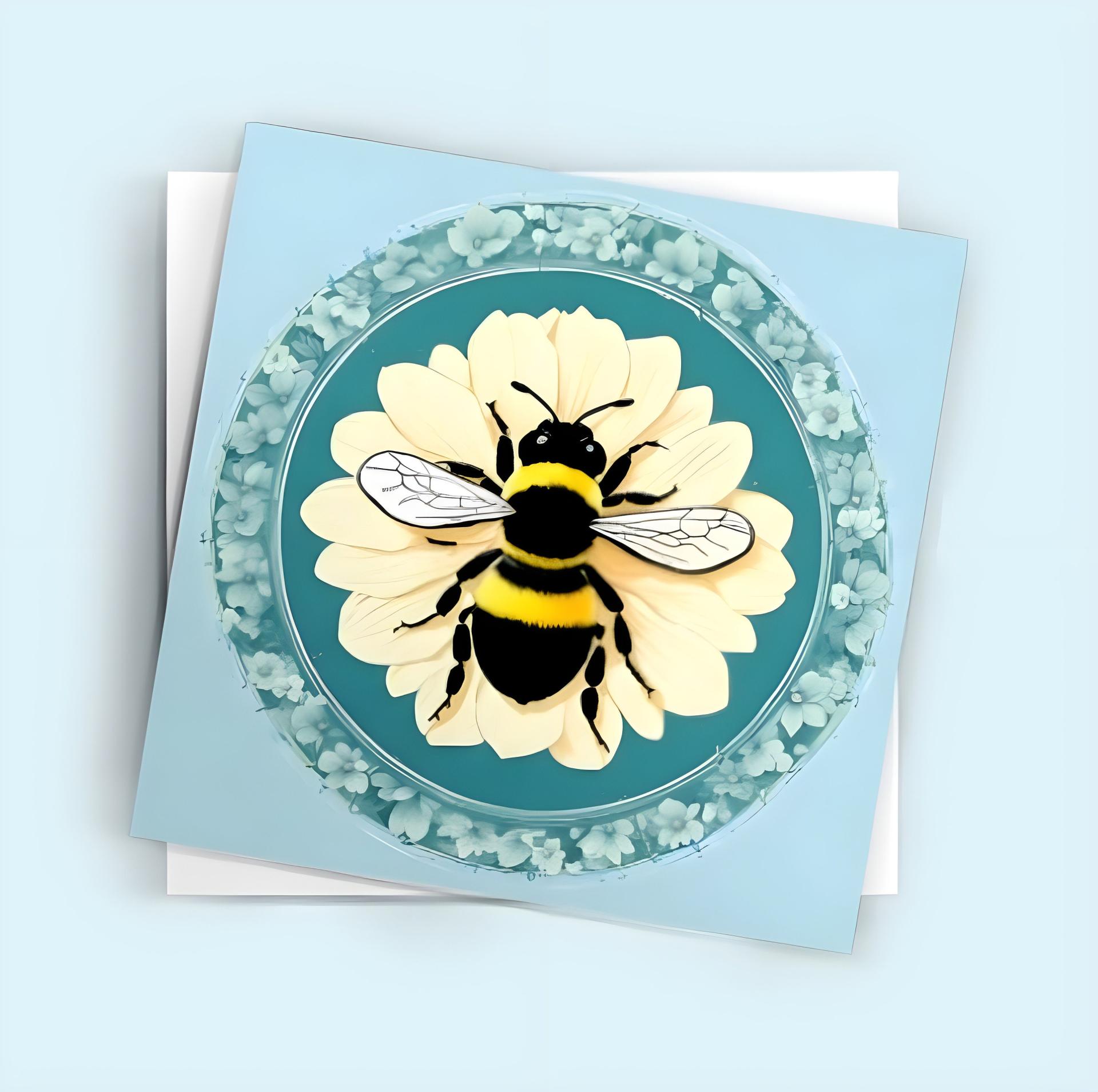 Bumble Bee Cards, Large Note Card, Invites, Birthday, Money Card