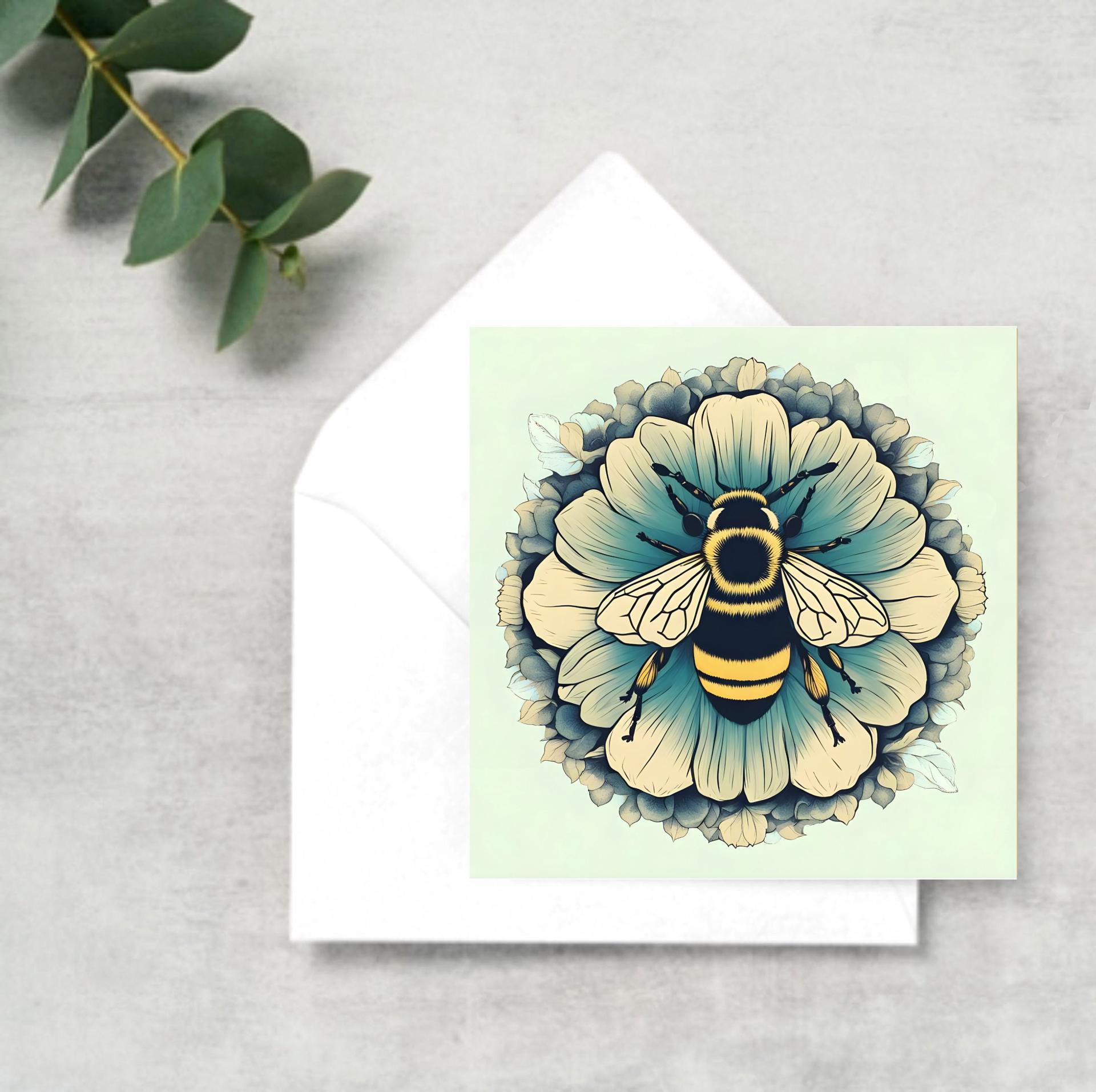 Bumble Bee Cards, Large Note Card, Invites, Birthday, Money Card