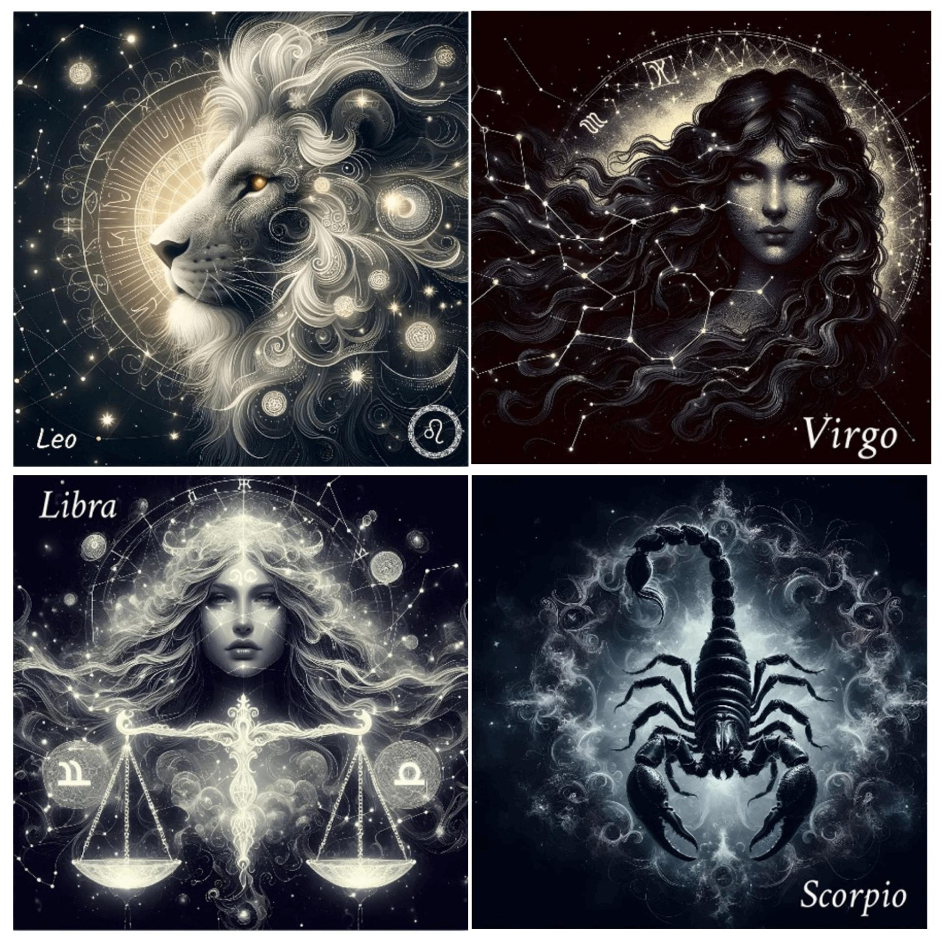 Zodiac Card Set - All Signs, Astrology Greeting Cards, Bulk Pack of Cards