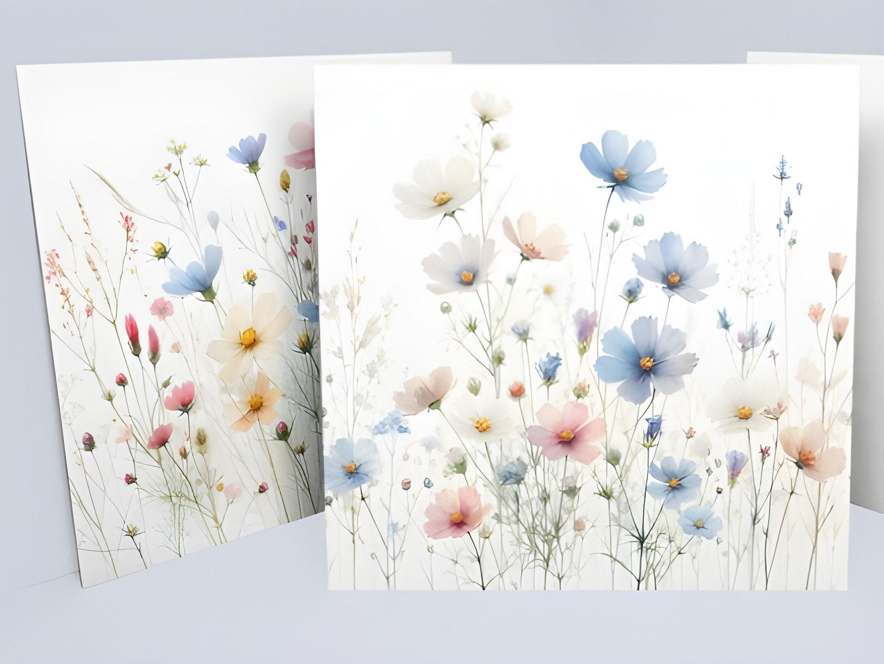 Set of Floral Gift Cards, 3 Designs, Bulk Pack of Cards