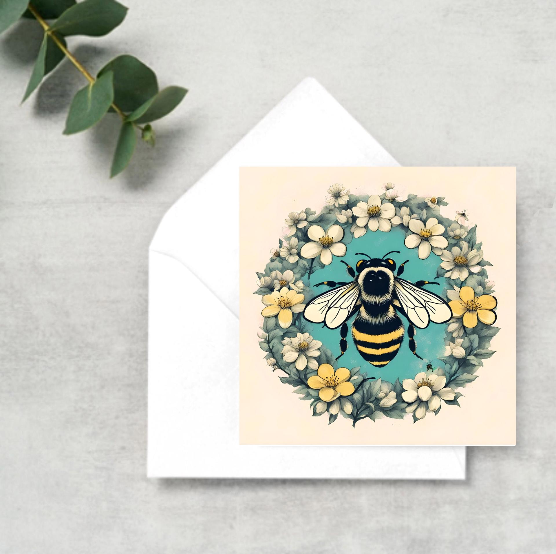 Bumble Bee Cards, Large Note Card, Invites, Birthday, Money Card