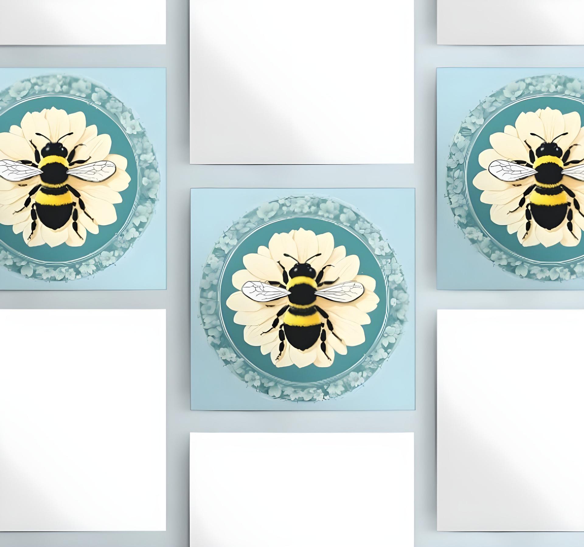 Bumble Bee Cards, Large Note Card, Invites, Birthday, Money Card