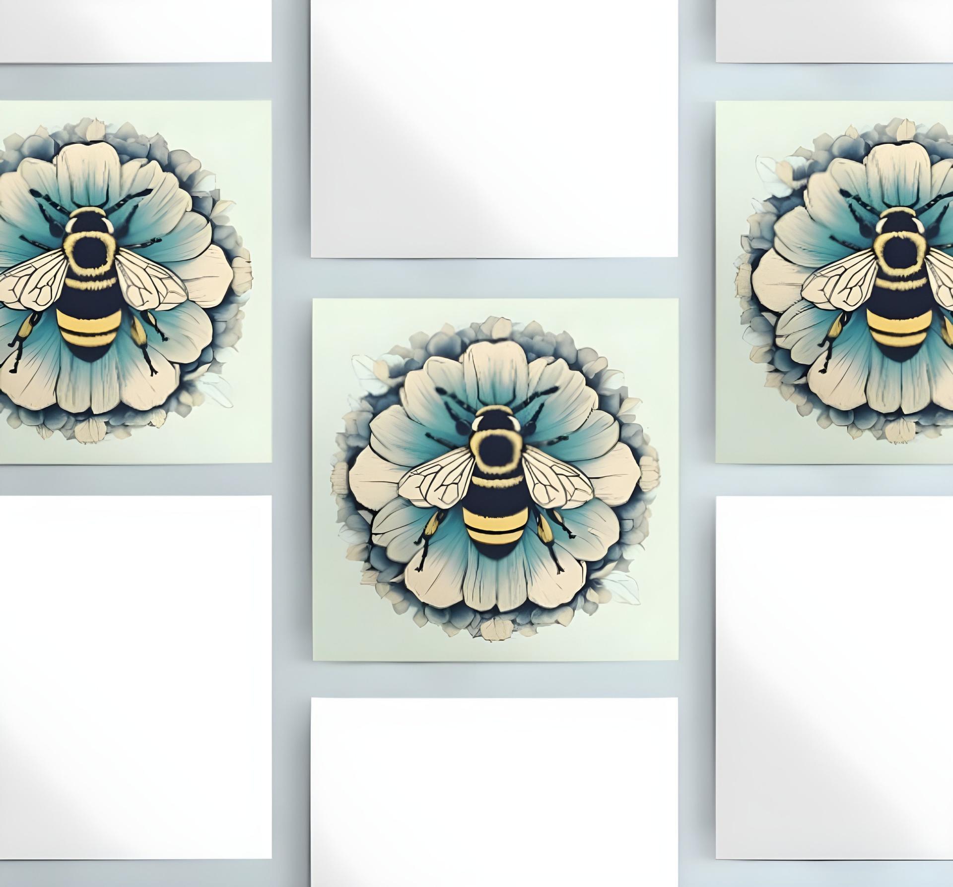 Bumble Bee Cards, Large Note Card, Invites, Birthday, Money Card