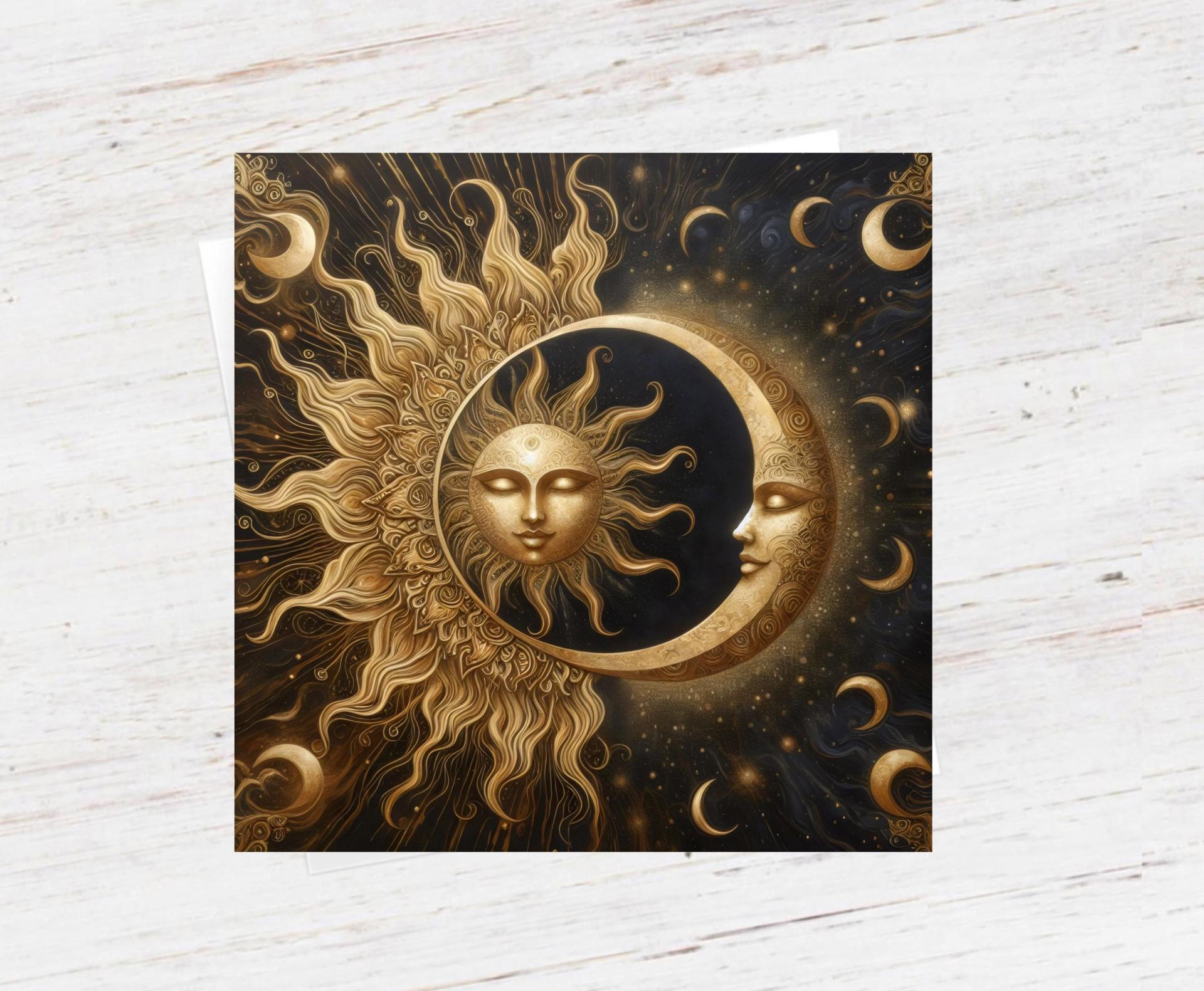 Sun and Moon - Greeting Cards