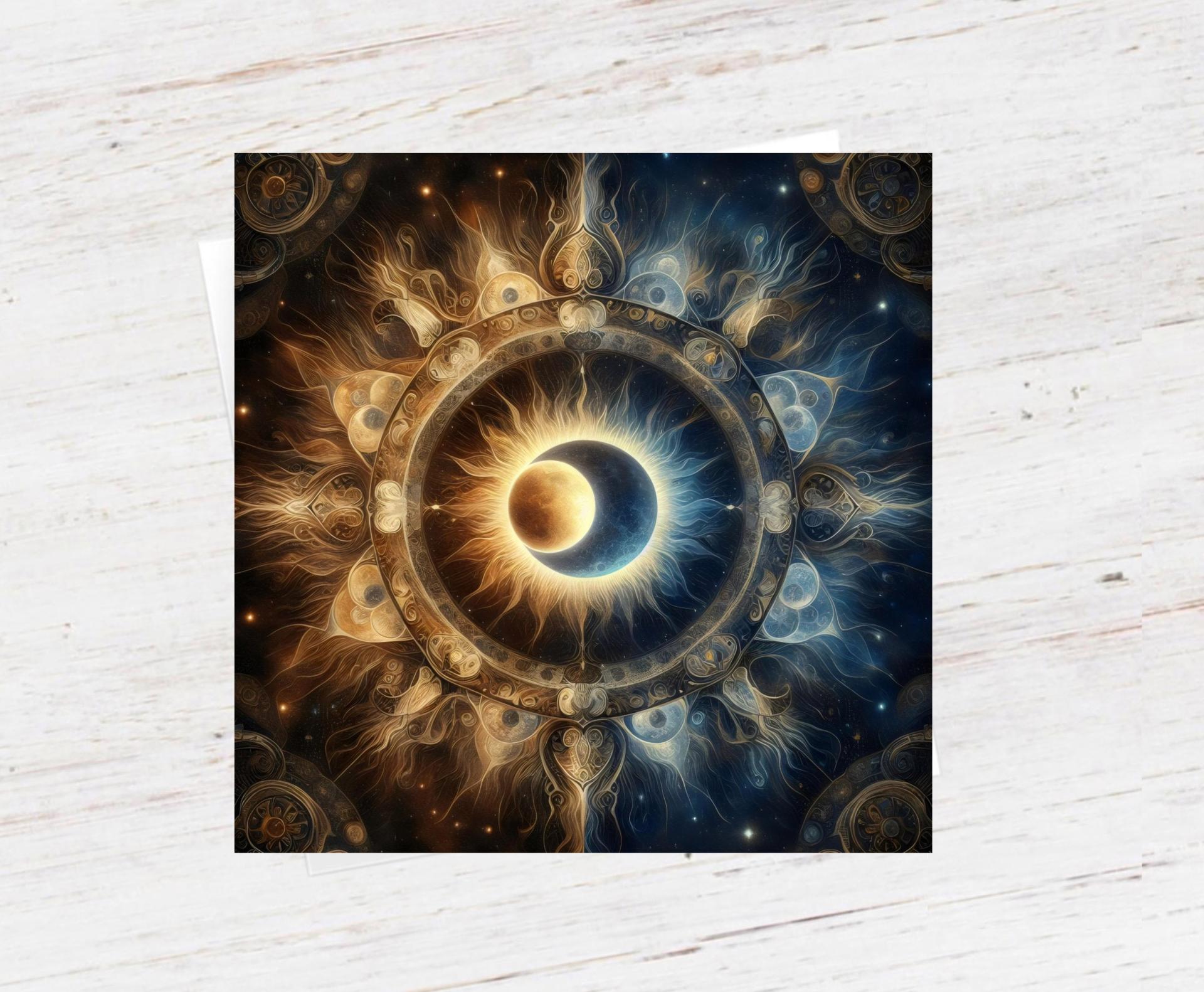 Sun and Moon - Greeting Cards