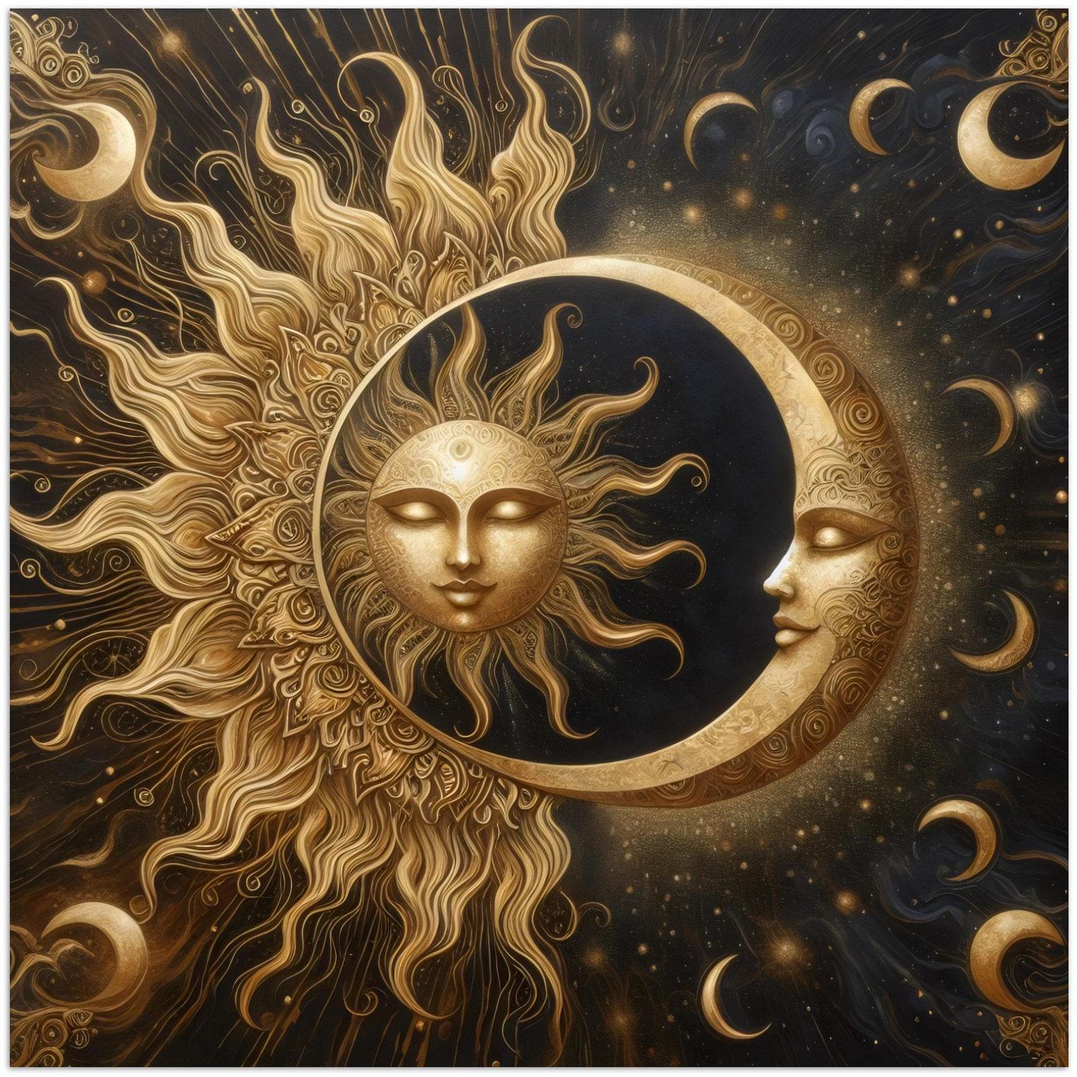 Sun and Moon - Greeting Cards