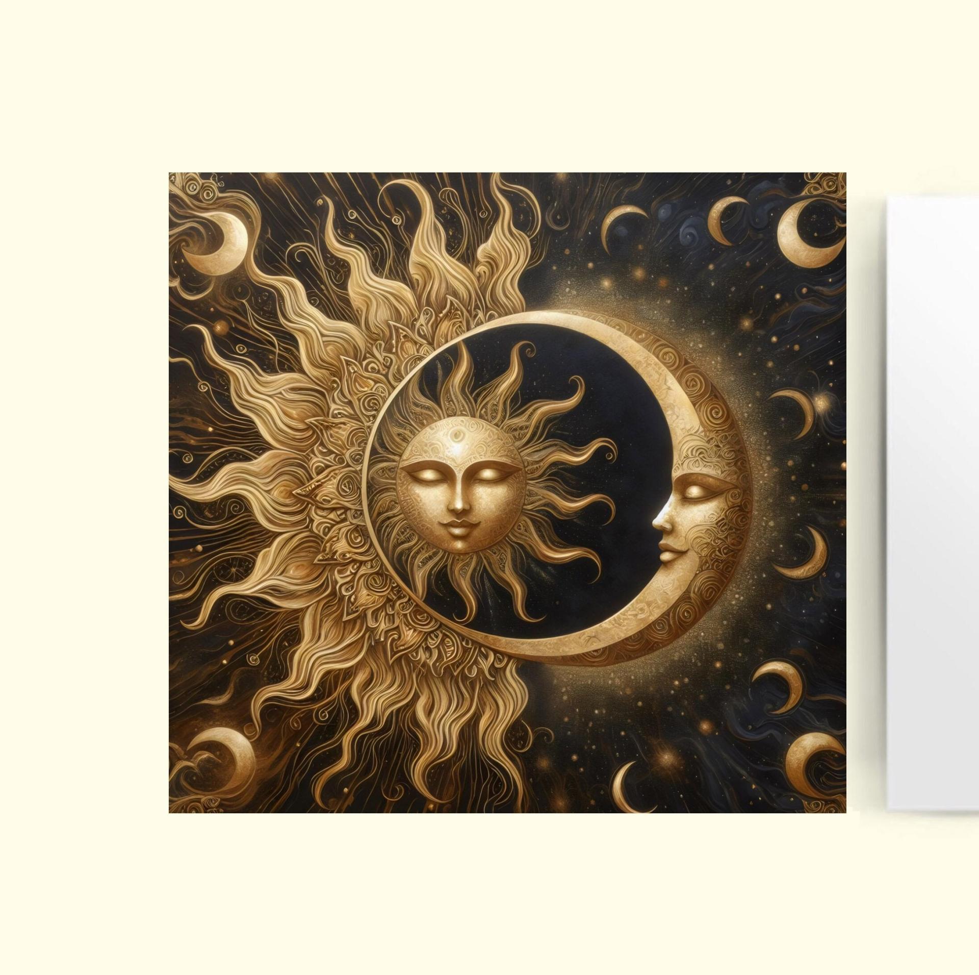 Sun and Moon - Greeting Cards