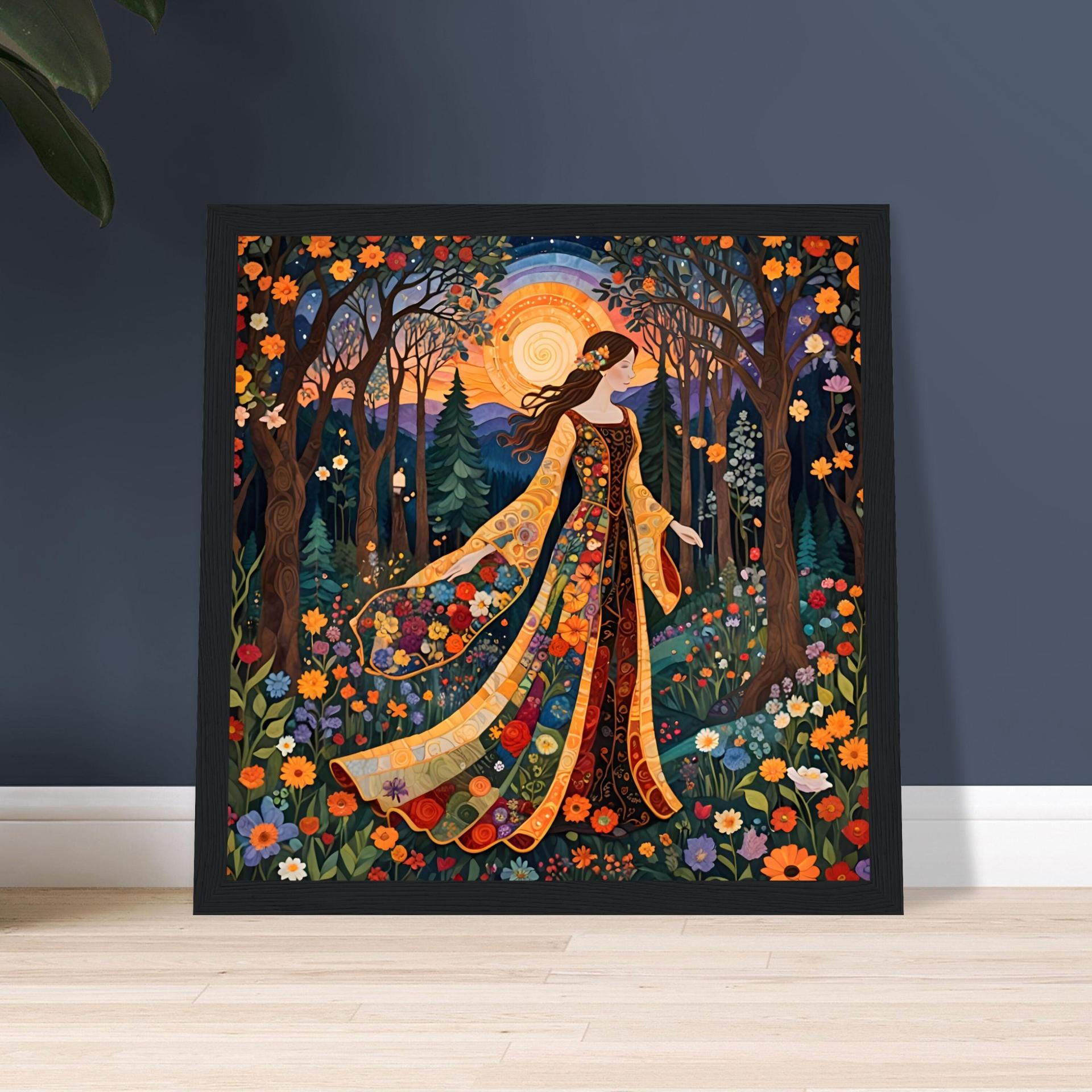 Floral Forest, Original Art, Framed or Unframed Print on Paper