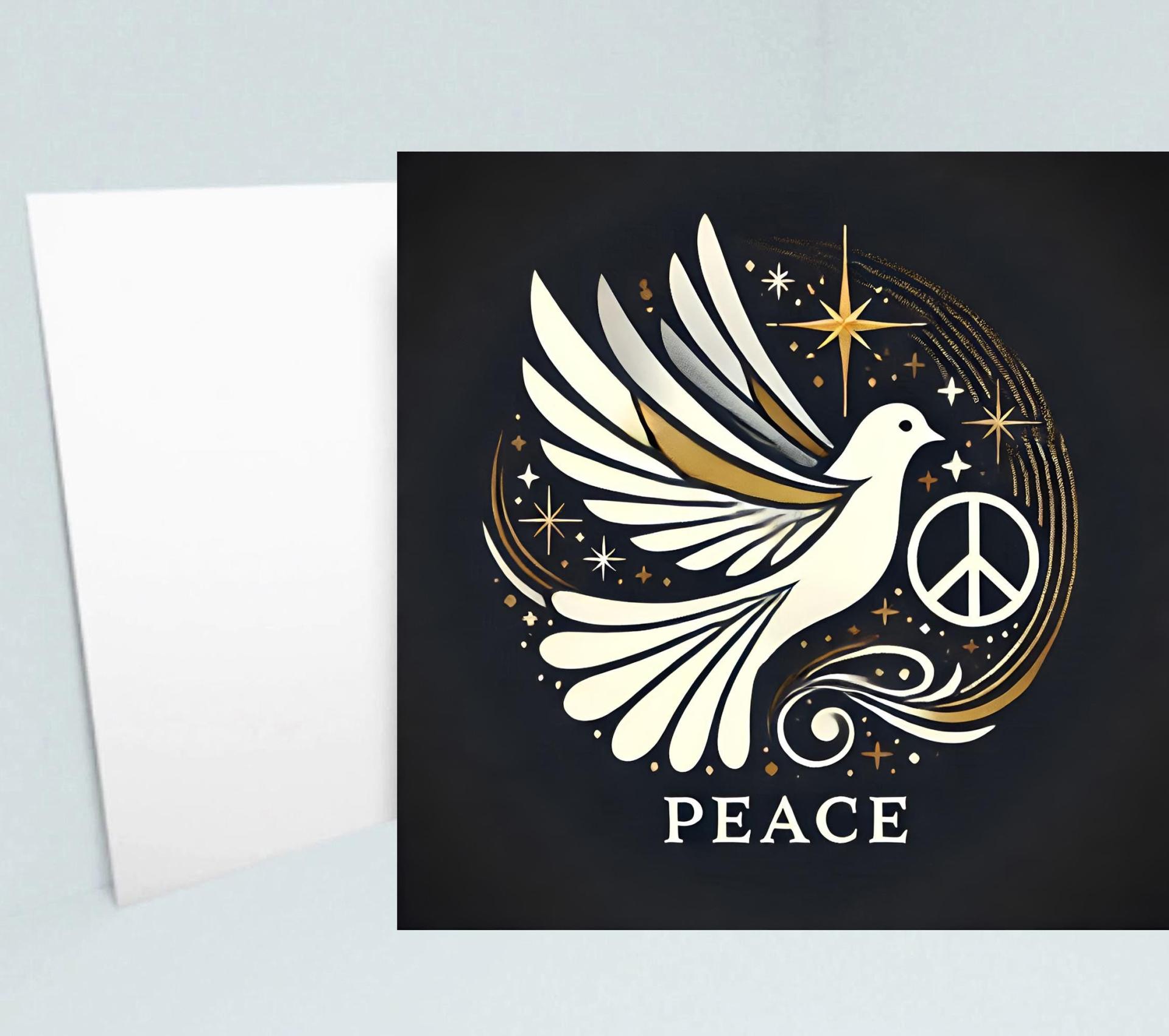 3 Pack, Dove of Peace, Holiday Greeting Cards, Bulk Pack of Cards