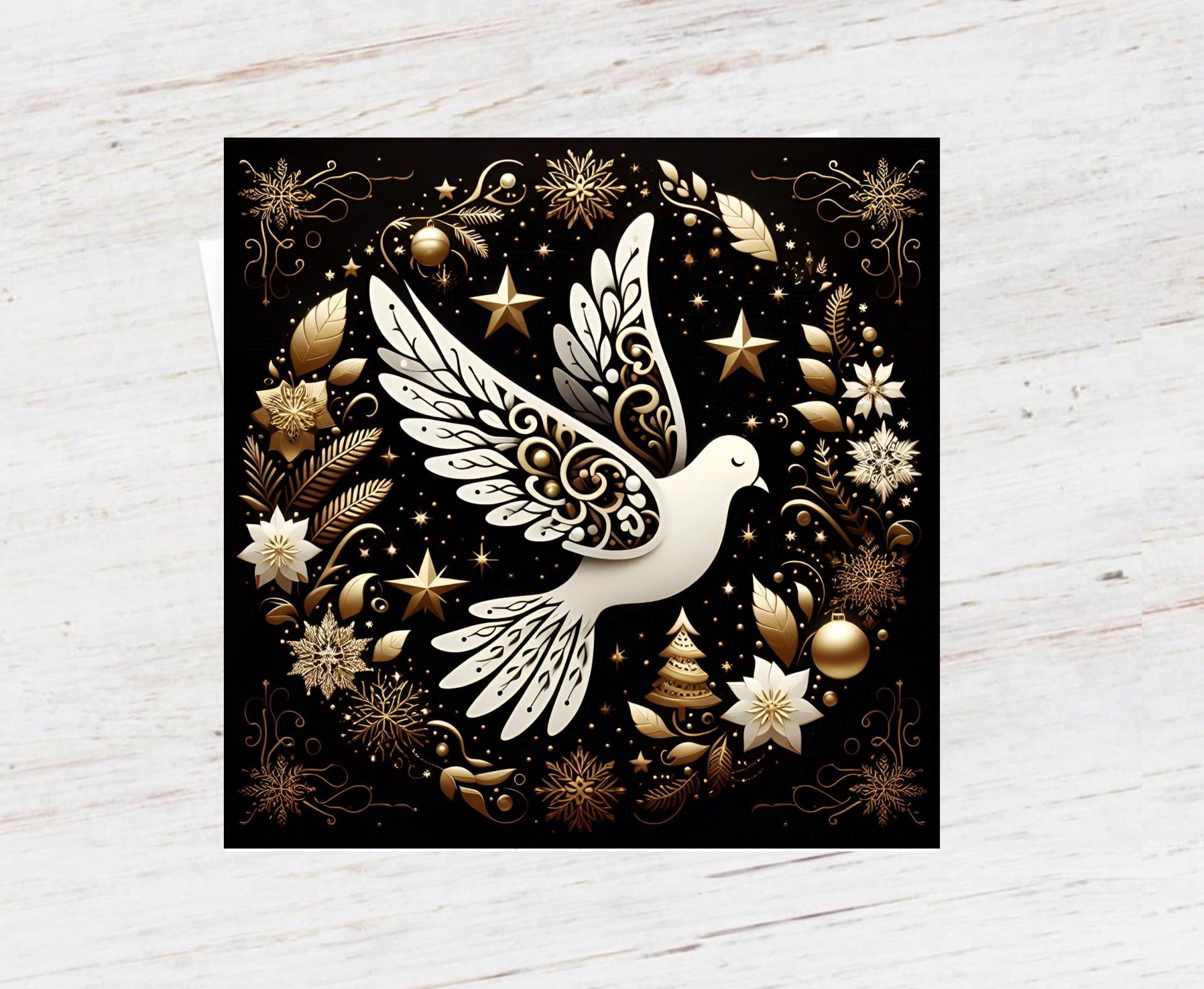 3 Pack, Dove of Peace, Holiday Greeting Cards, Bulk Pack of Cards