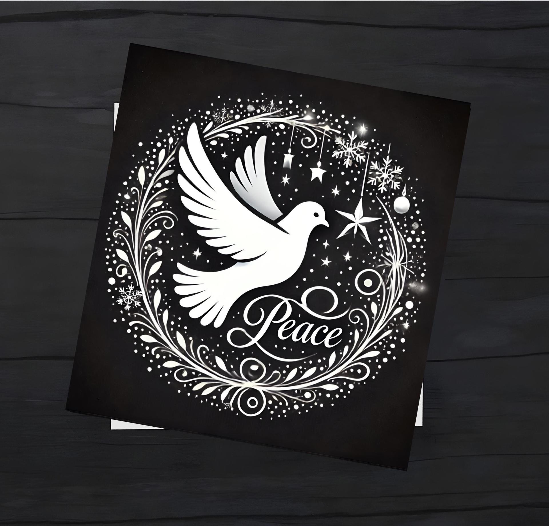 Dove of Peace, Set of 4 Designs, Christmas Cards, Holiday Bulk Pack of Cards