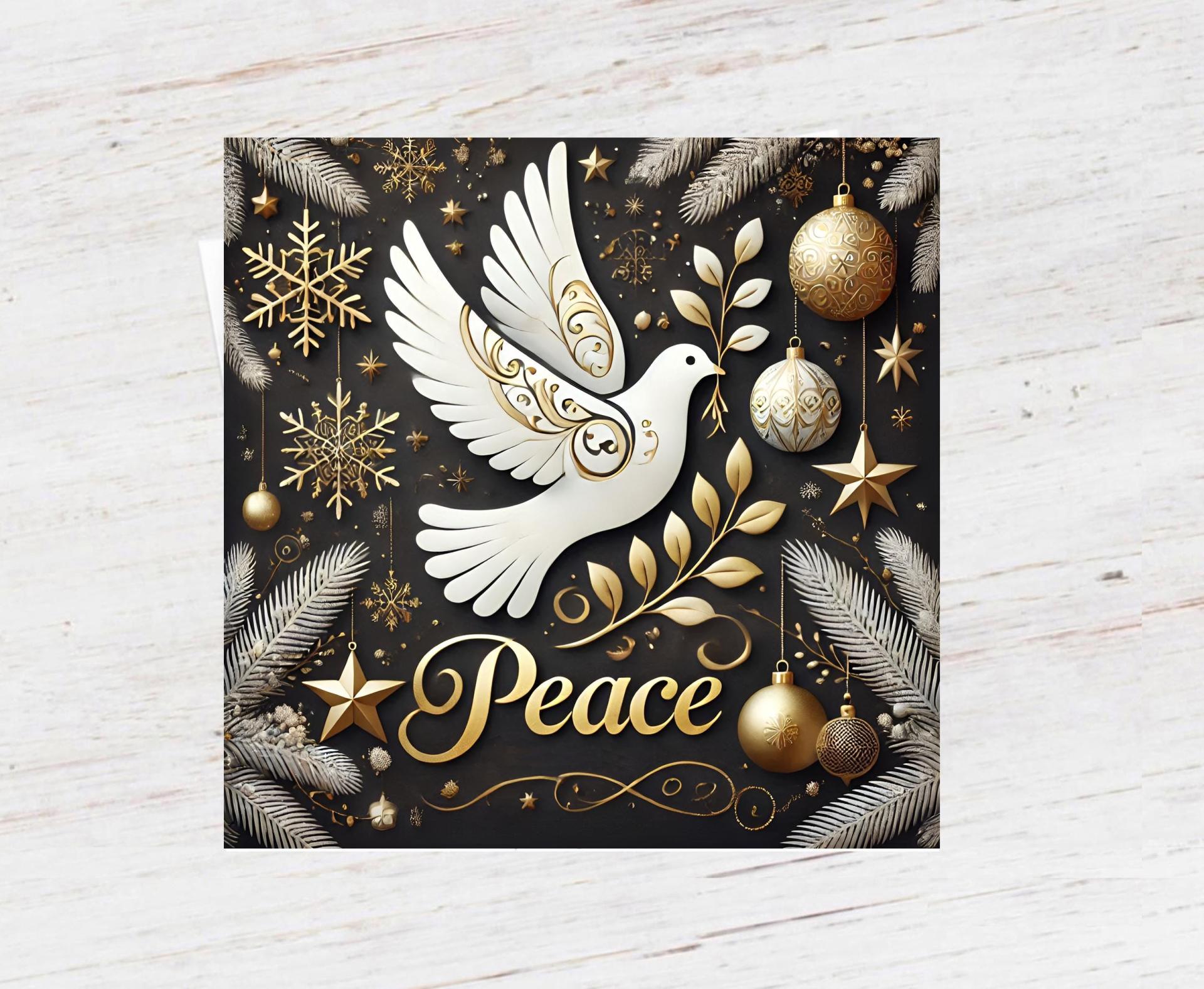 3 Pack, Dove of Peace, Holiday Greeting Cards, Bulk Pack of Cards