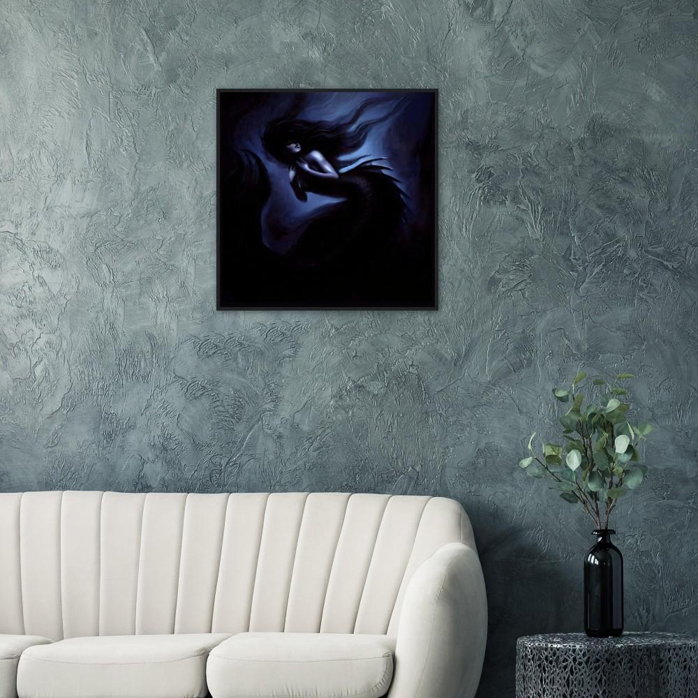 Mermaid Print - Framed or Unframed - Original Art - Print on Paper