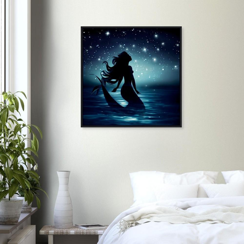 Mermaid Print - Framed or Unframed - Original Art - Print on Paper