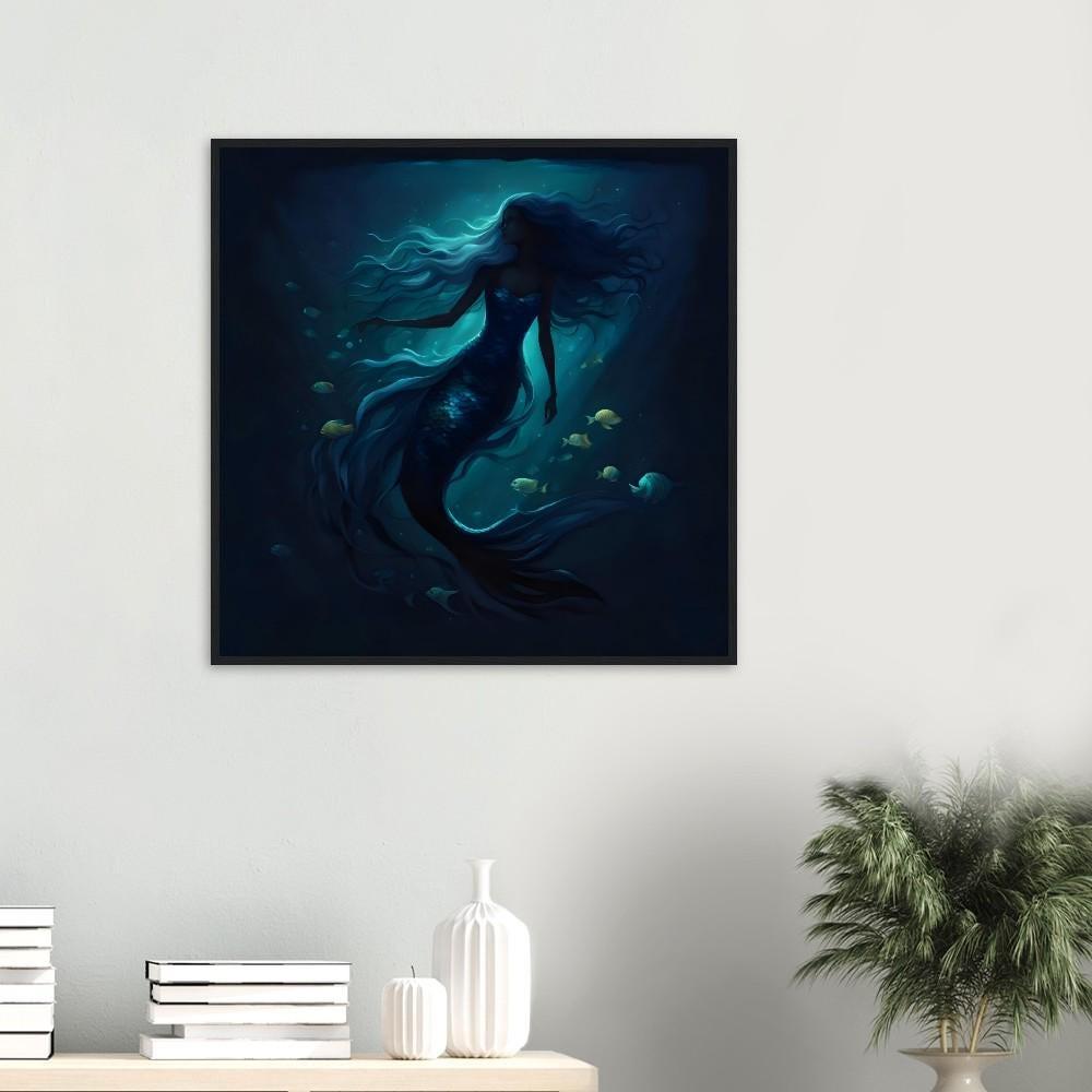 Mermaid Print - Framed or Unframed - Original Art - Print on Paper