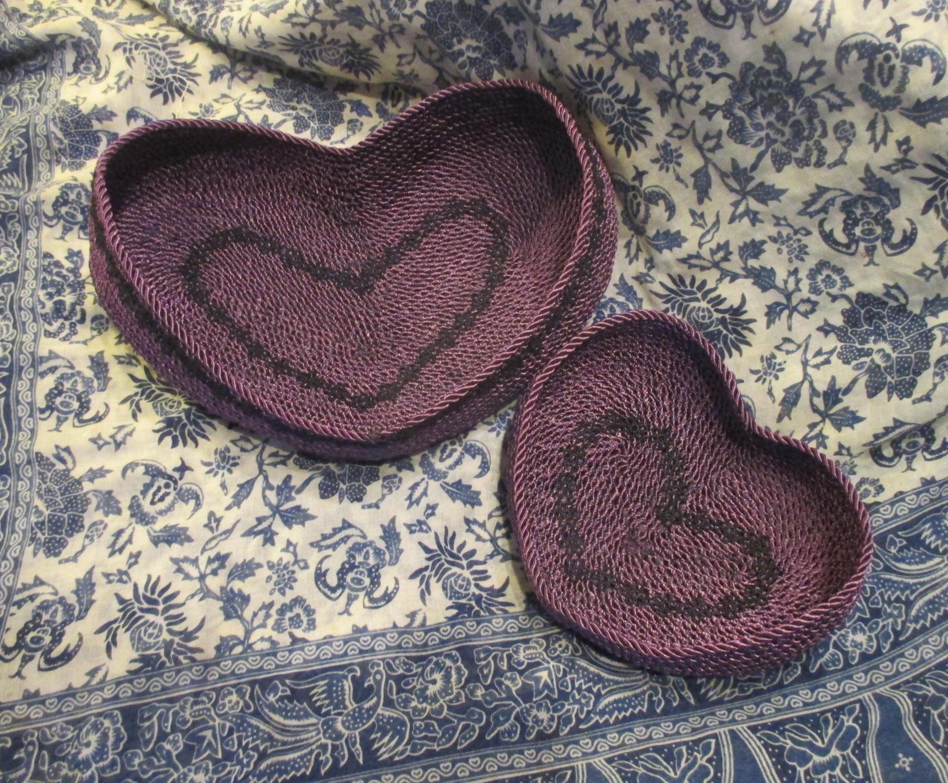 Rope Bowls,  Handmade Heart Shape Rope Bowls