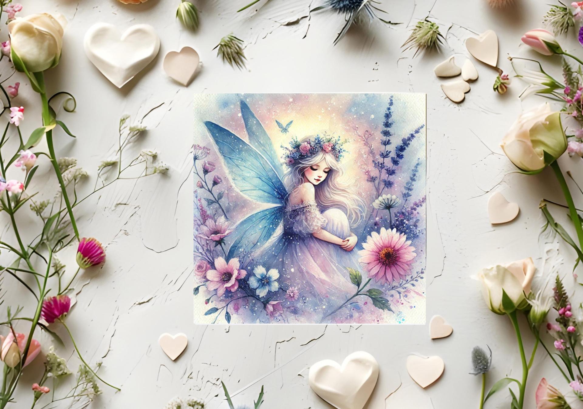 Set of 3 Designs, Fairy Greeting Cards, Bulk Pack of Cards