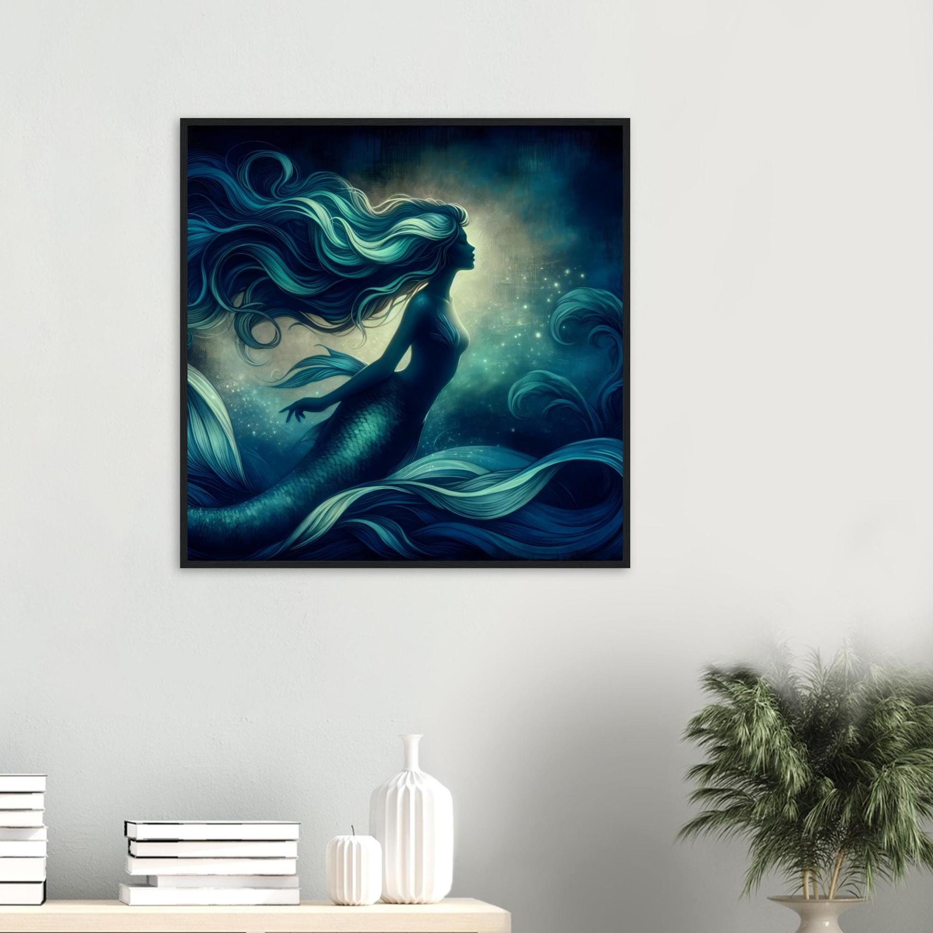 Mermaid Print - Framed or Unframed - Original Art - Print on Paper
