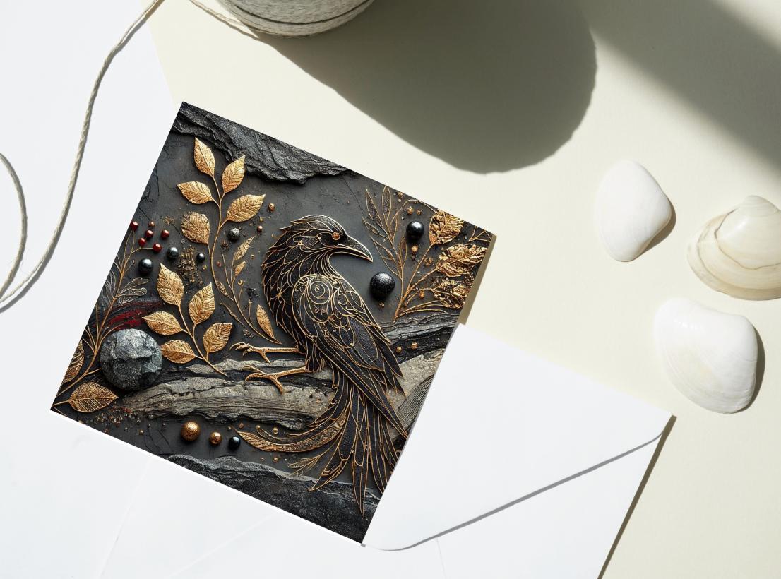 Raven - Large Cards, Notecards, Birthday, Invites