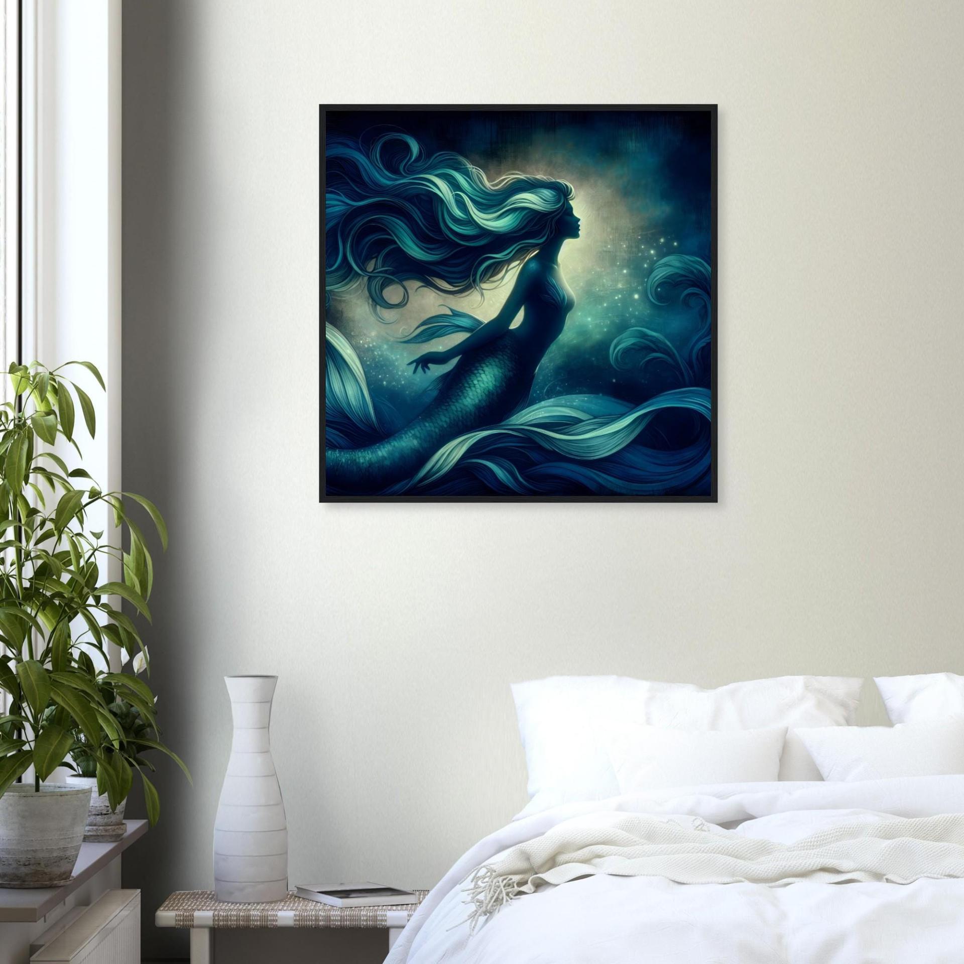 Mermaid Print - Framed or Unframed - Original Art - Print on Paper