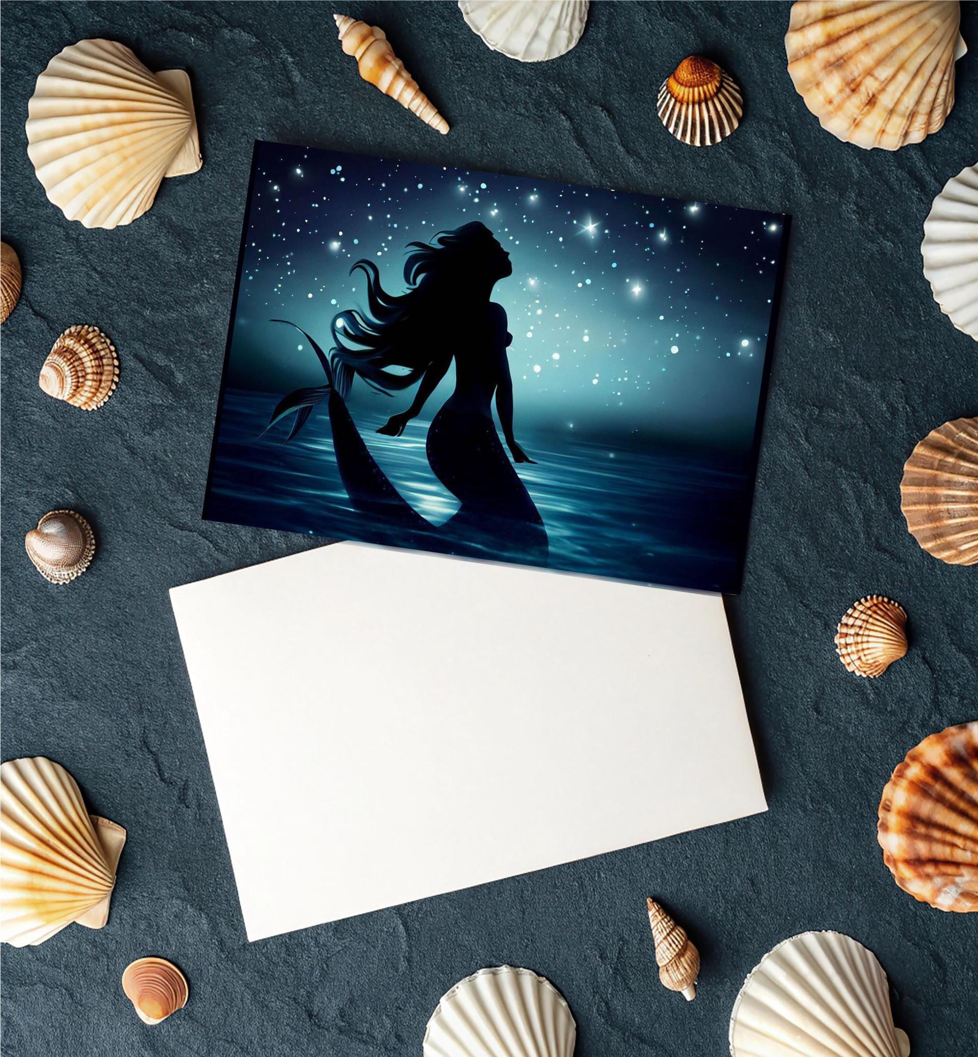 Mermaid Greeting Cards, Birthday, Invitations, Thank You Cards