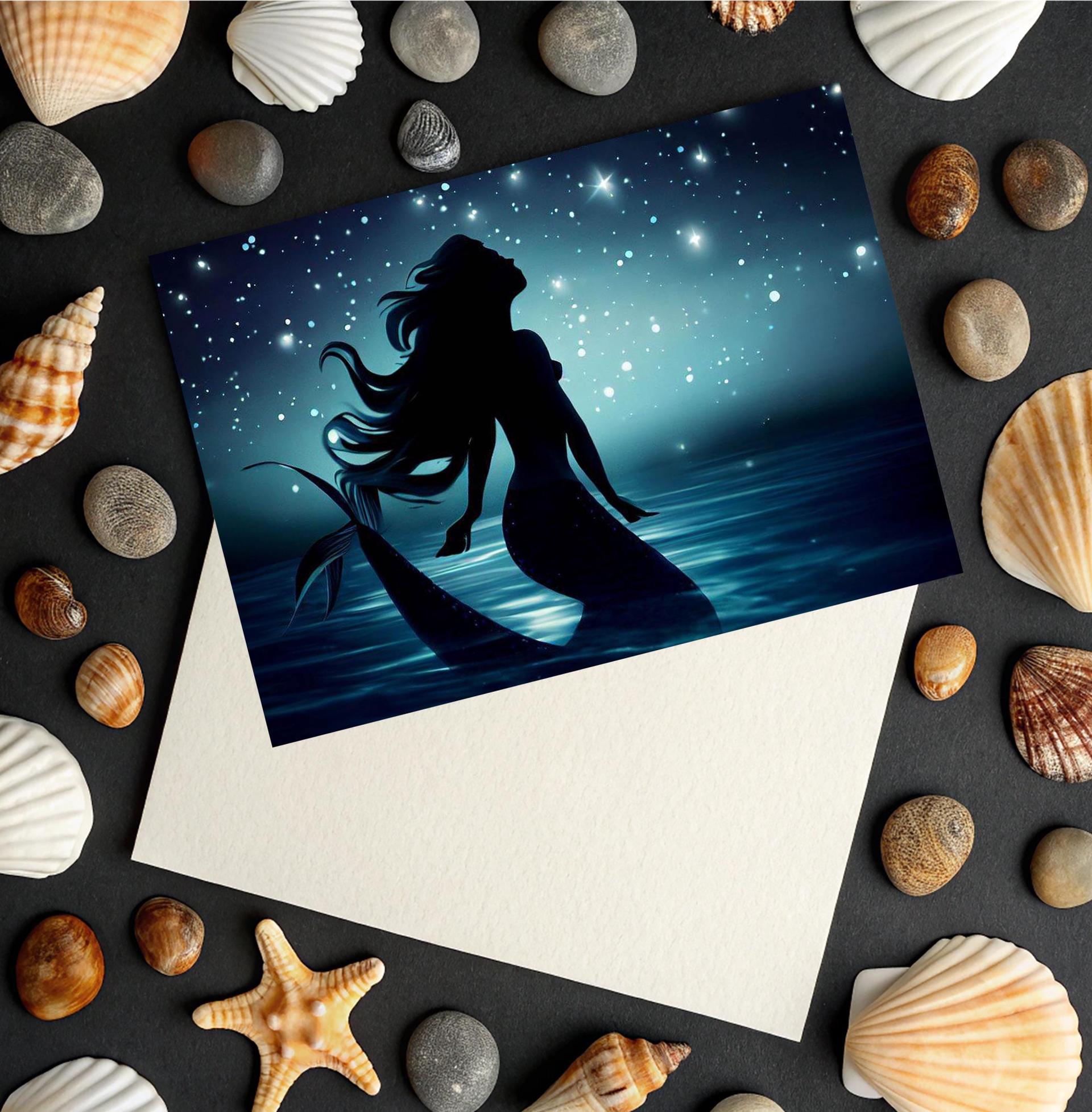 Mermaid Greeting Cards, Birthday, Invitations, Thank You Cards