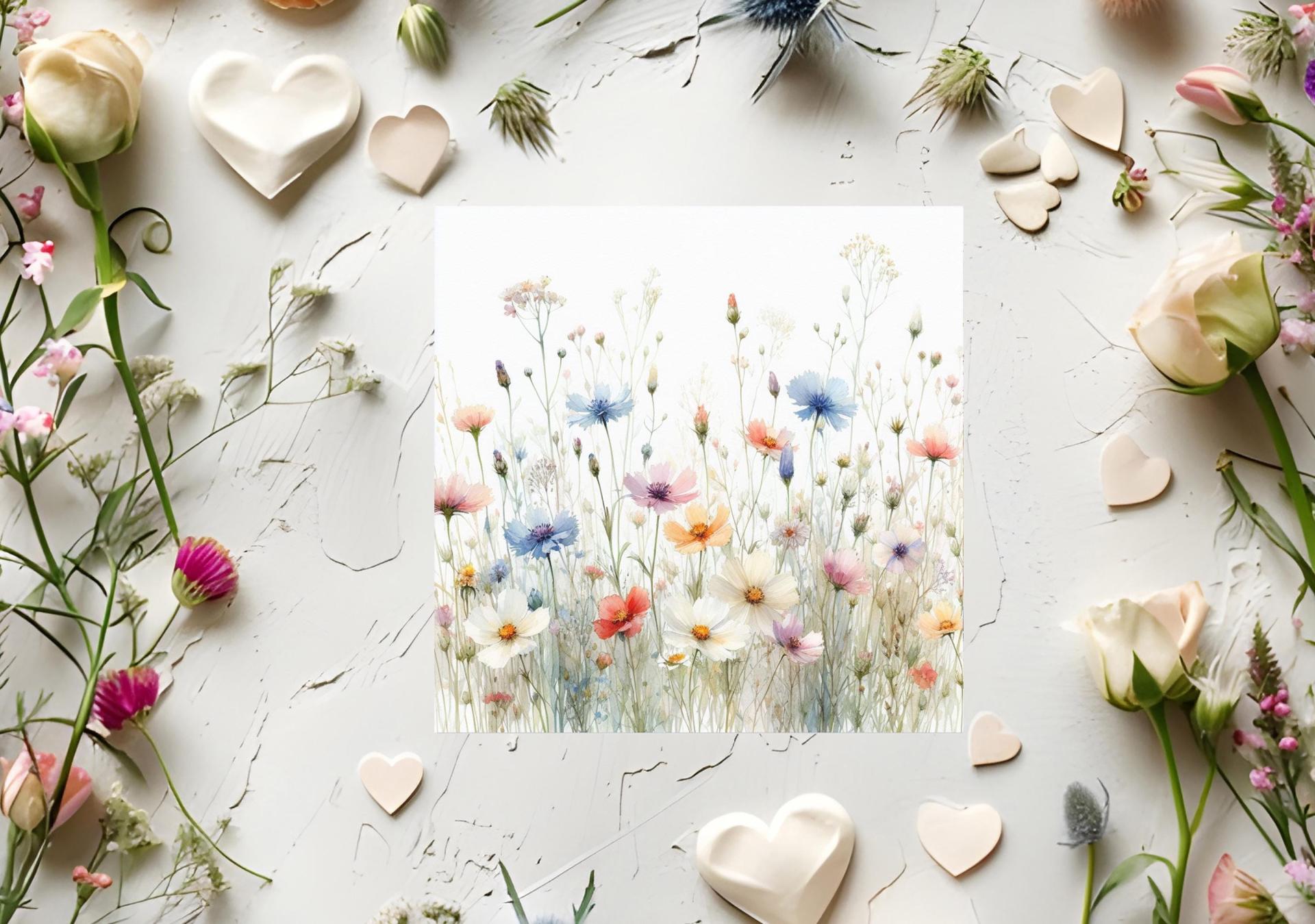 Wildflowers - Single Card or Bulk 10 Pack of Gift Cards
