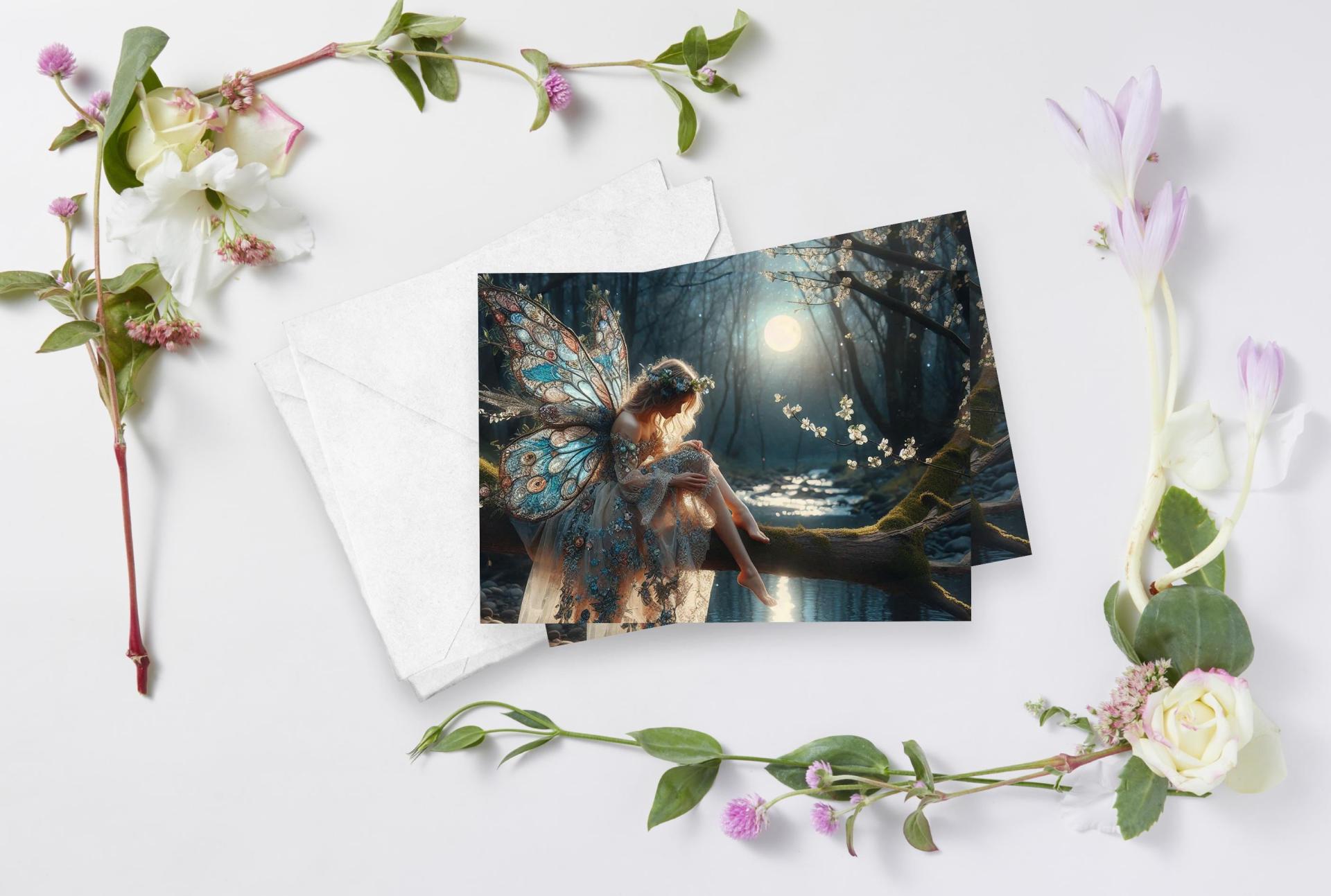 Fairy Greeting Cards, Set of 4 Designs, Bulk Pack of Cards