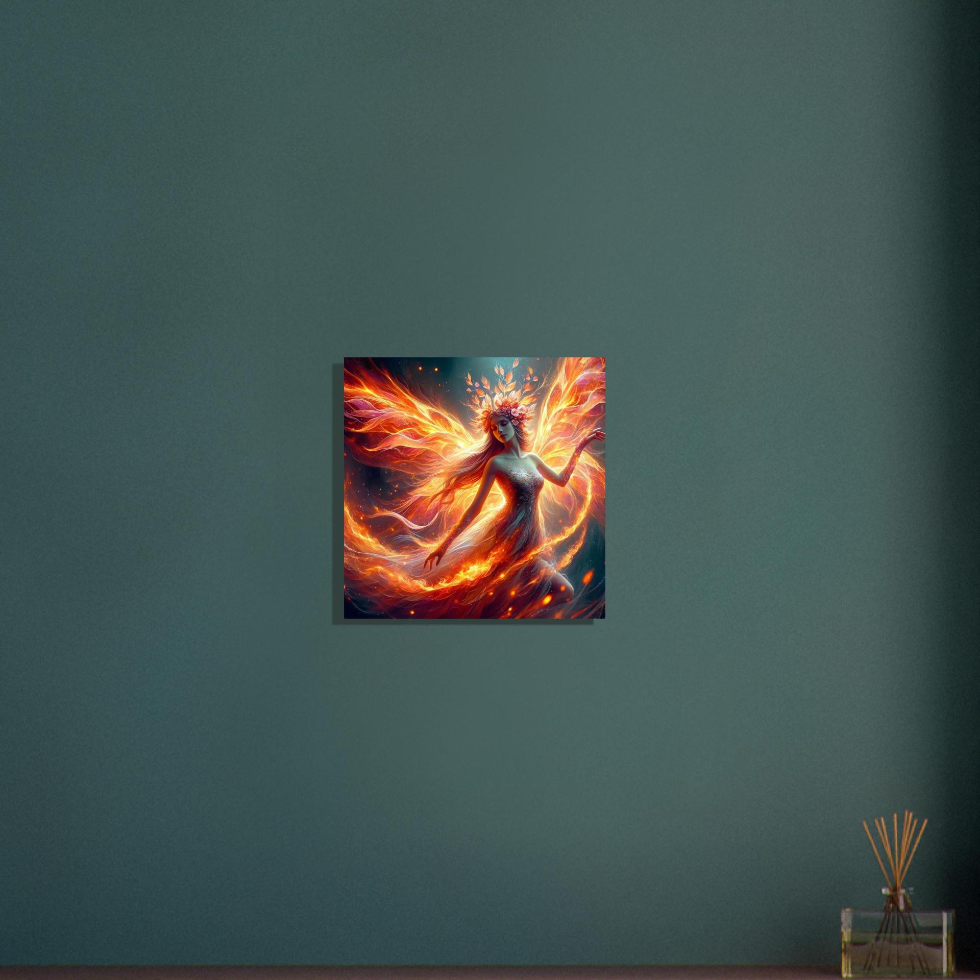 Print on Wood, Fire Fairy, Original Art Printed on Wood Panel