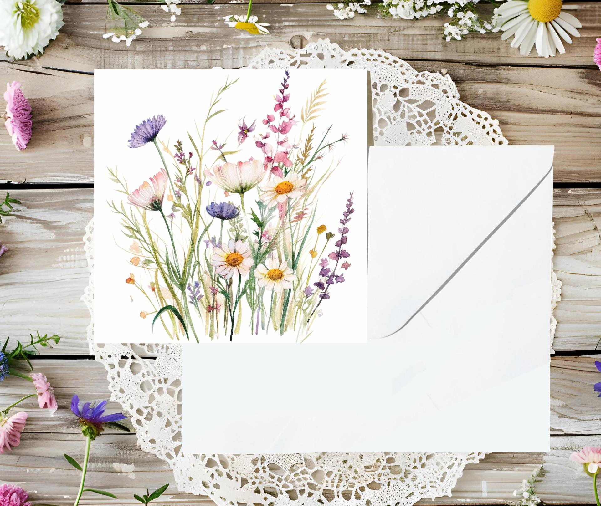 Wildflowers - Single Card or Bulk 10 Pack of Gift Cards