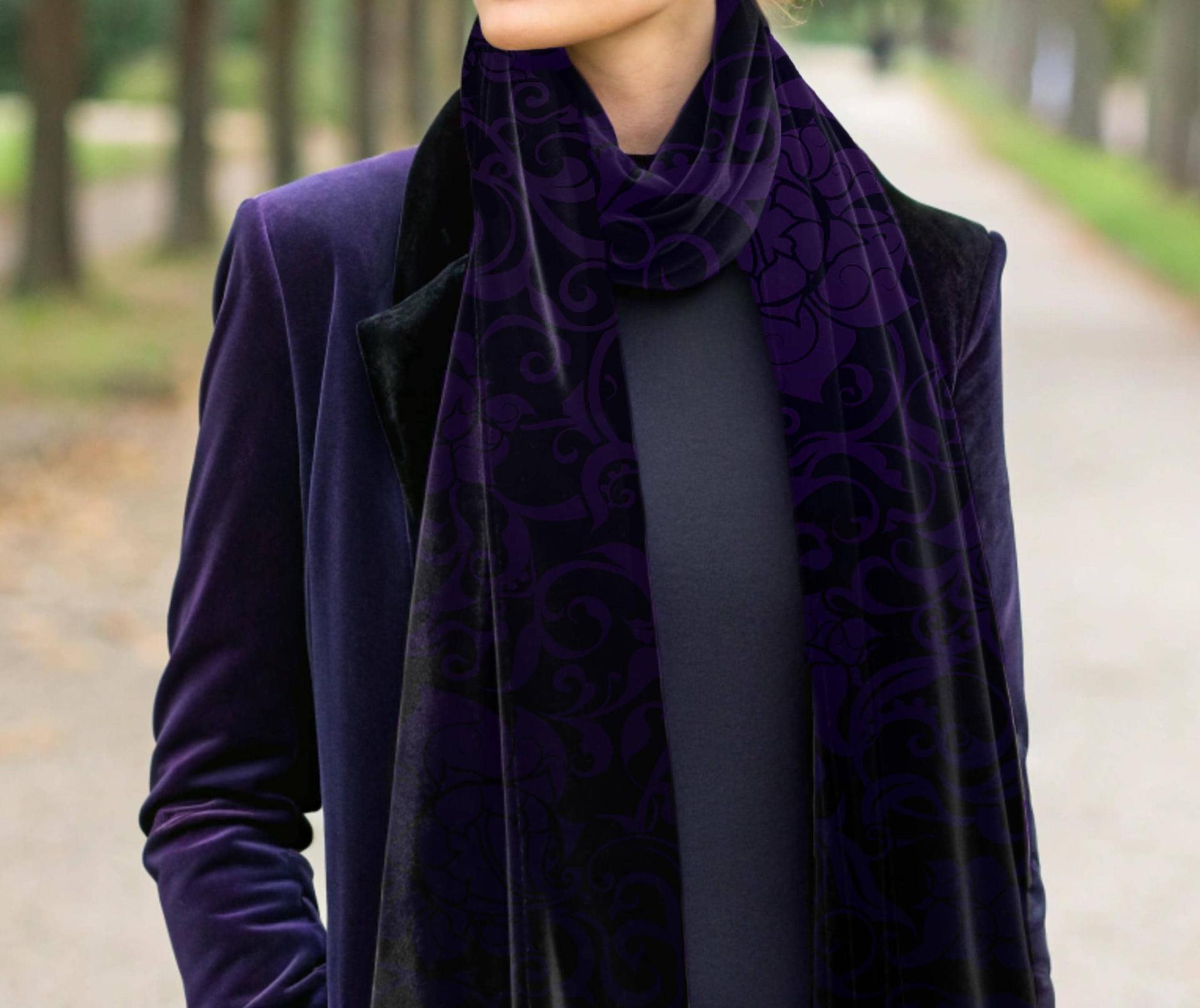 Velvet Scarf - Soft long Scarf, Multiple colors