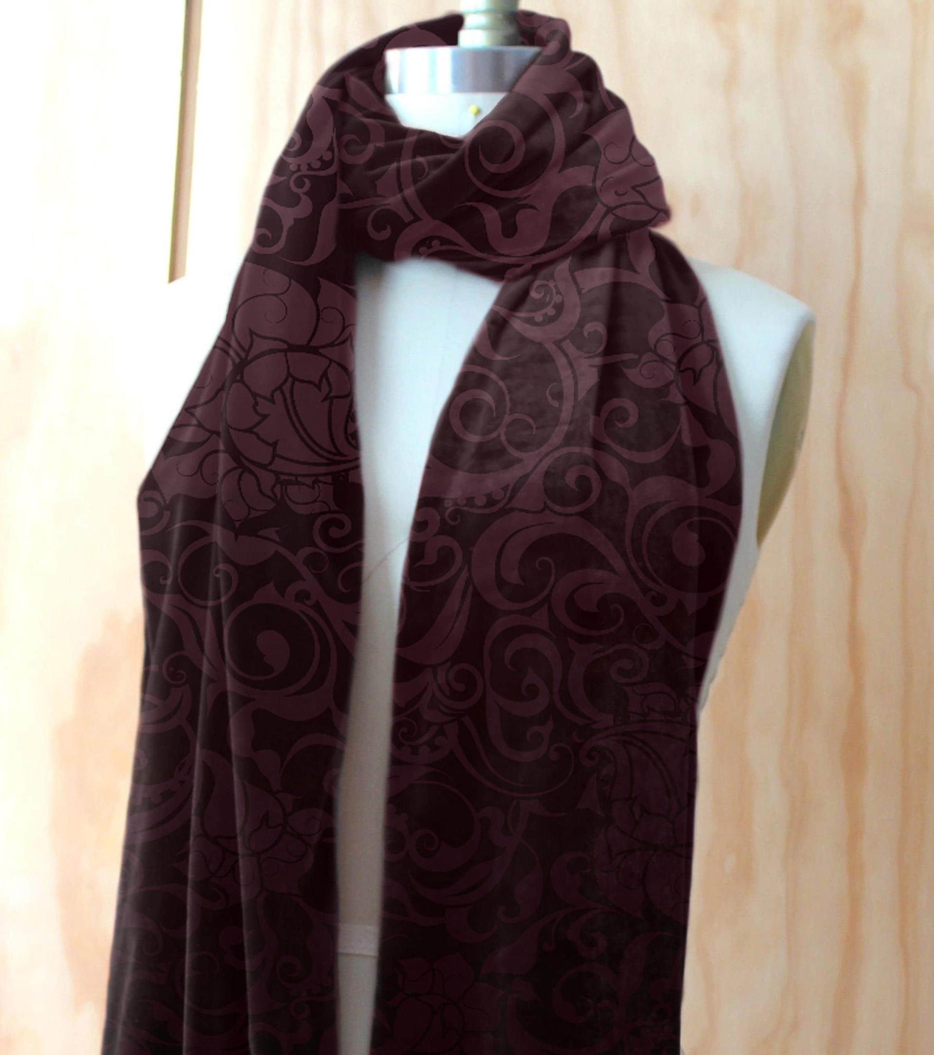 Velvet Scarf - Soft long Scarf, Multiple colors